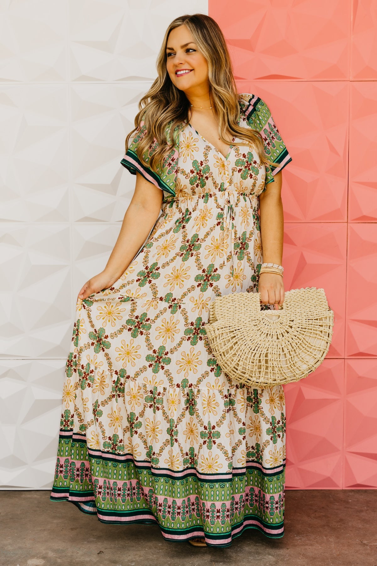 The Dennis Flutter Sleeve Maxi Dress