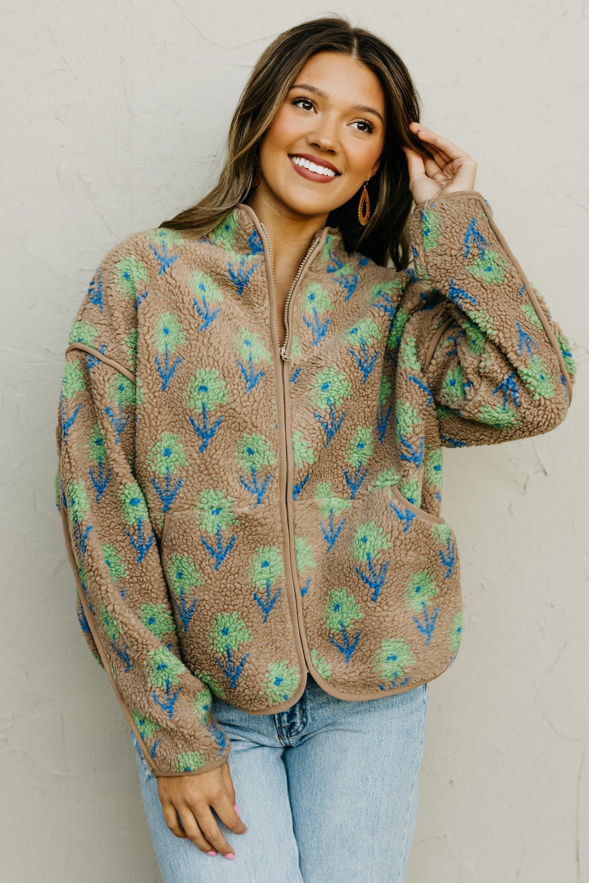 The Marsha Floral Fleece Jacket