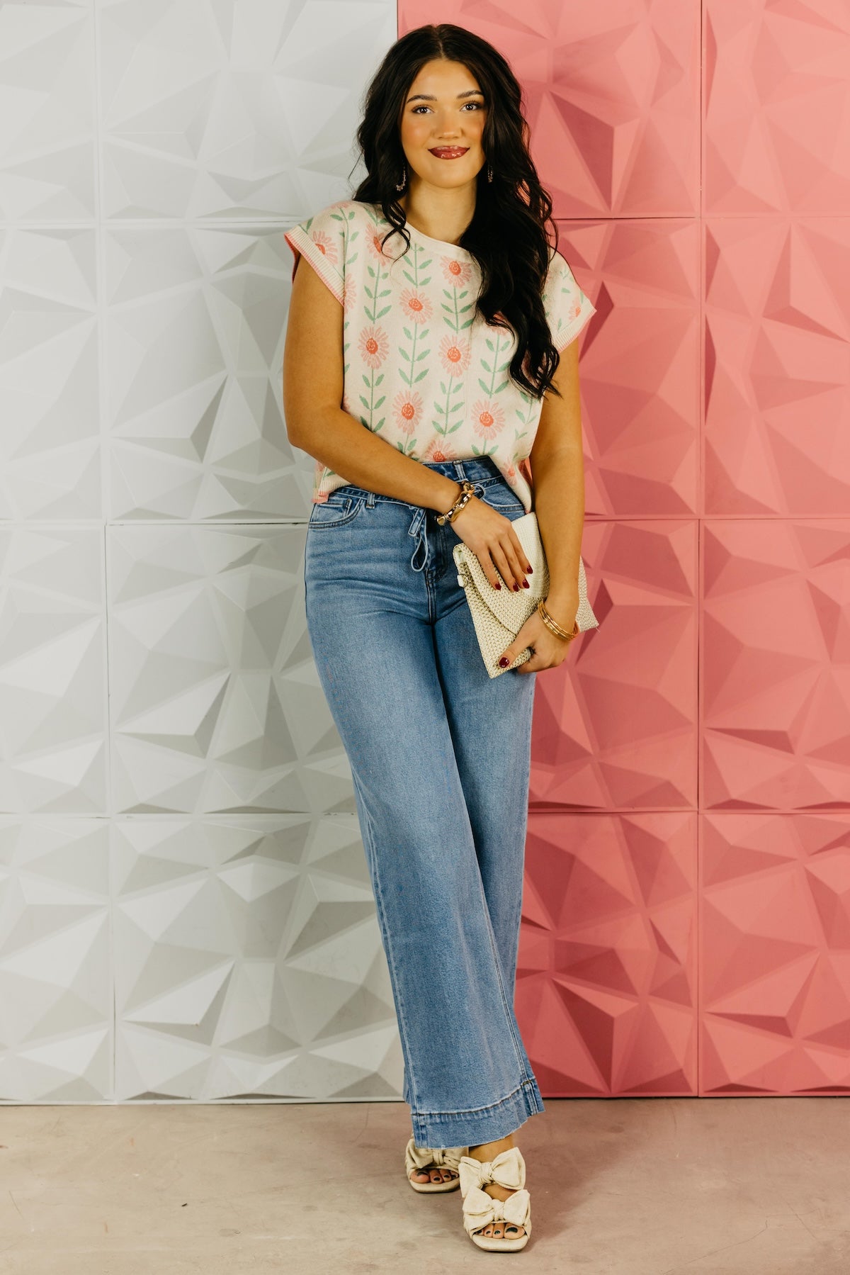 The Sara Floral Print Boxy Sweater