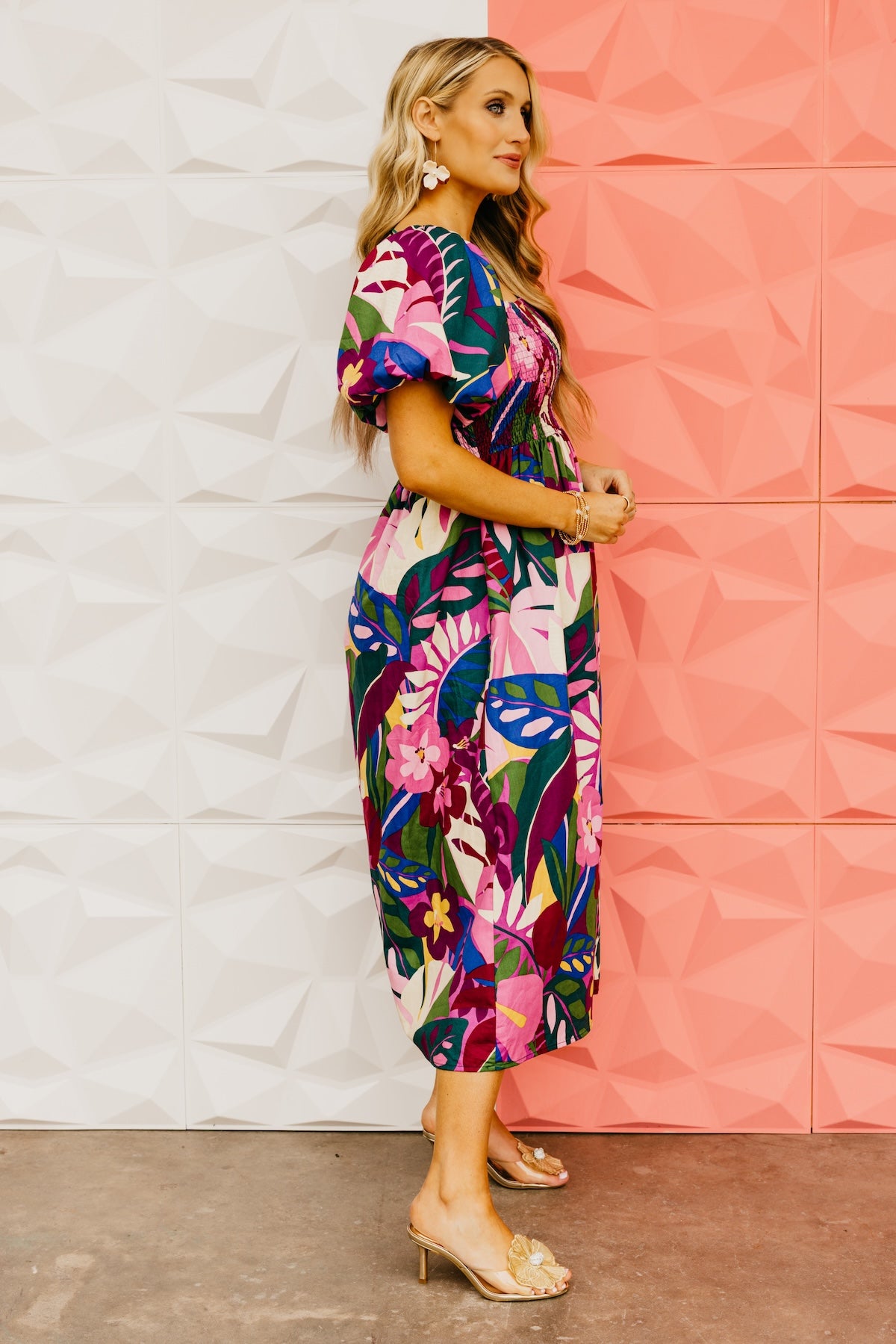 The Philip Floral Smocked Midi Dress