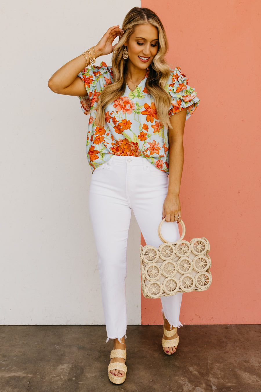 The Gerardo Floral Textured Top