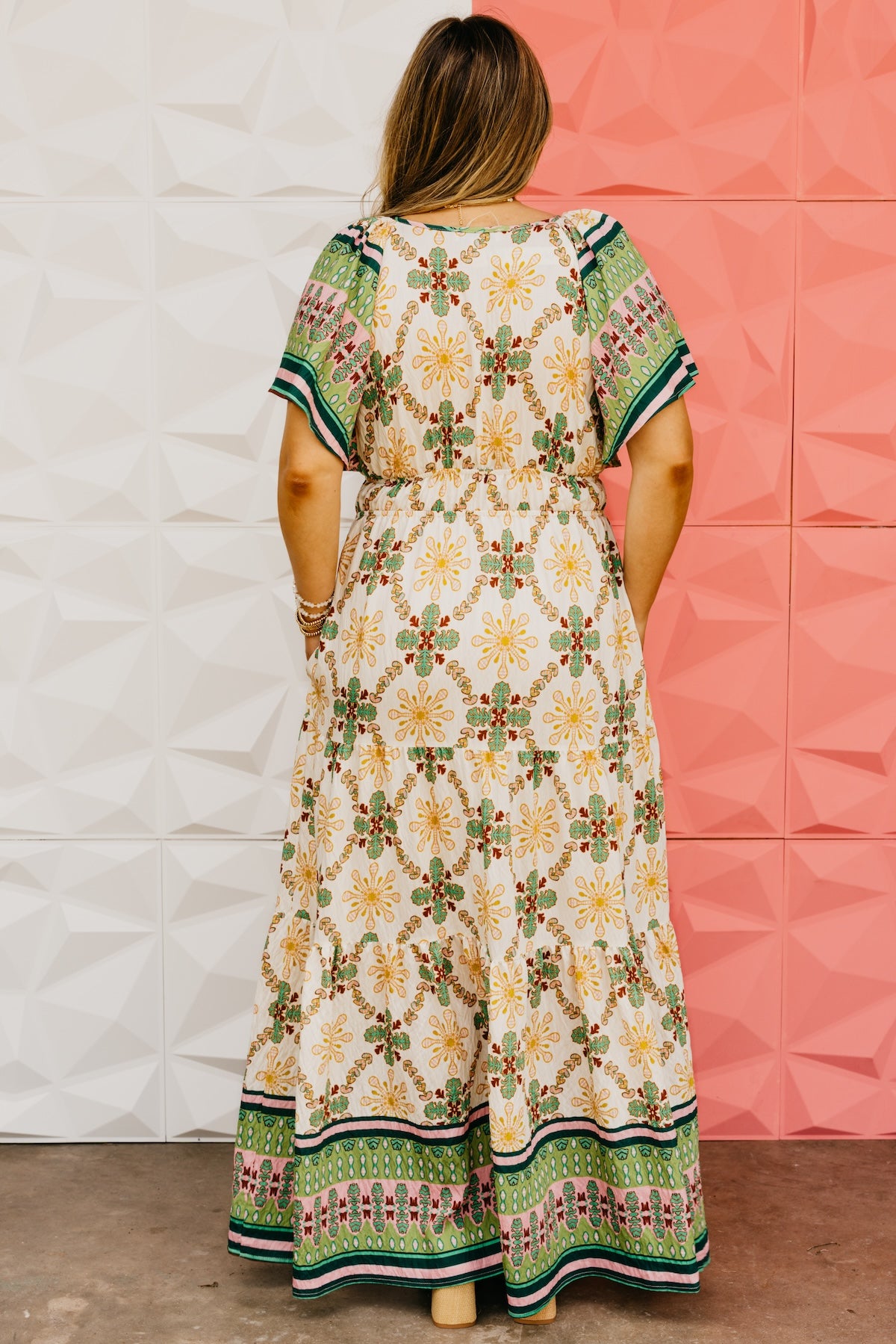 The Dennis Flutter Sleeve Maxi Dress