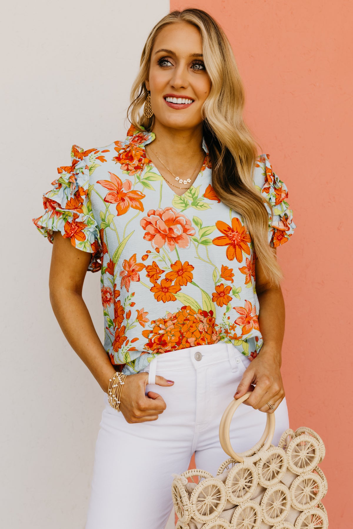 The Gerardo Floral Textured Top