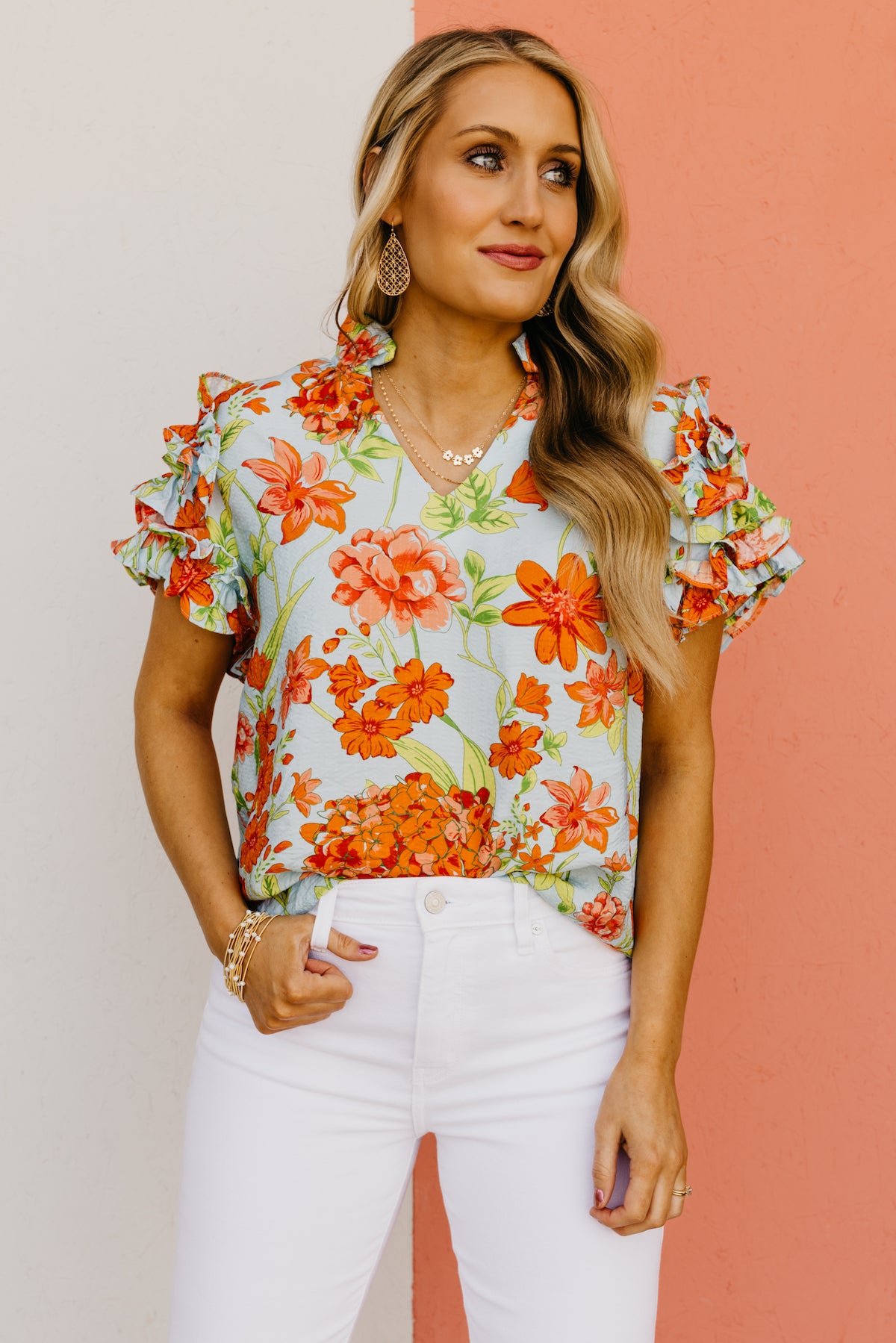 The Gerardo Floral Textured Top