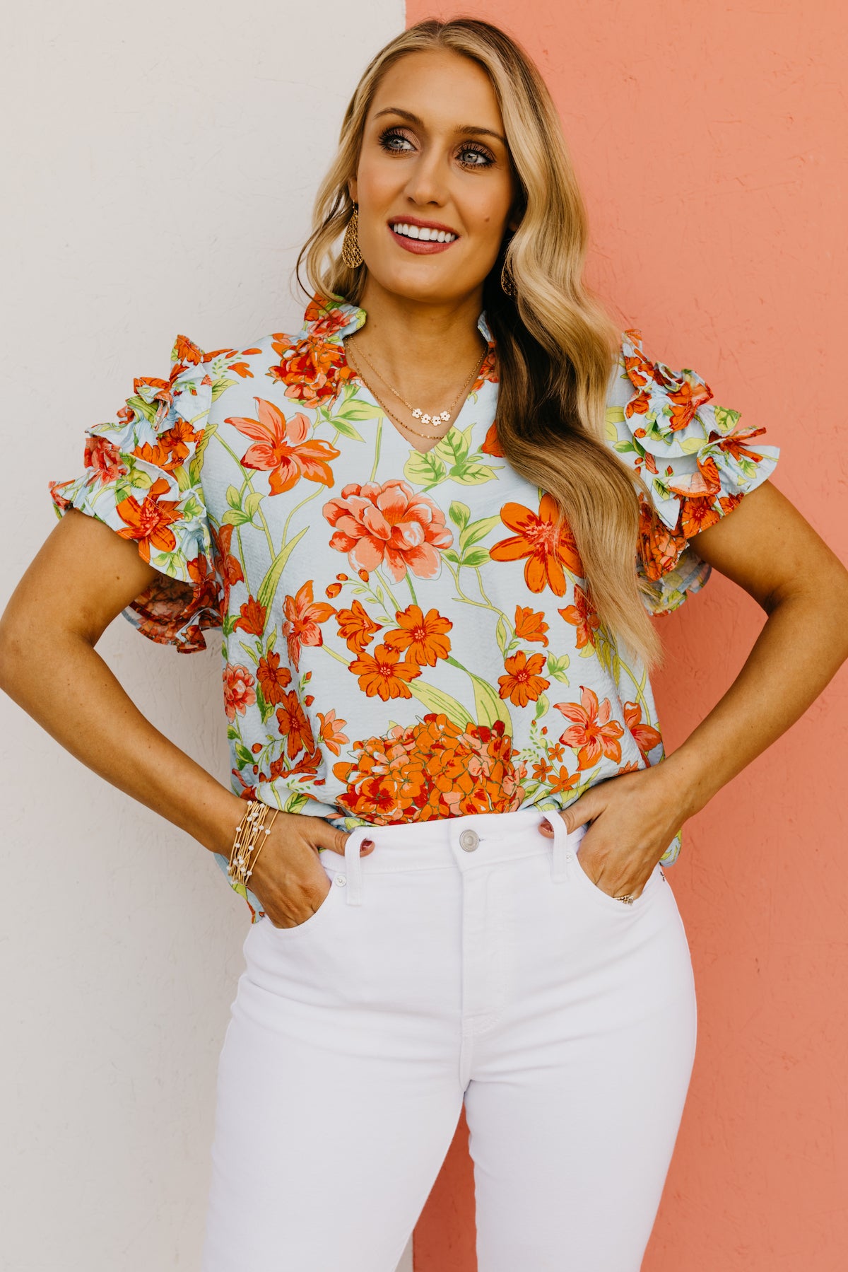 The Gerardo Floral Textured Top