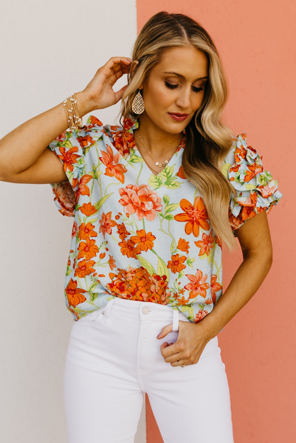 The Gerardo Floral Textured Top