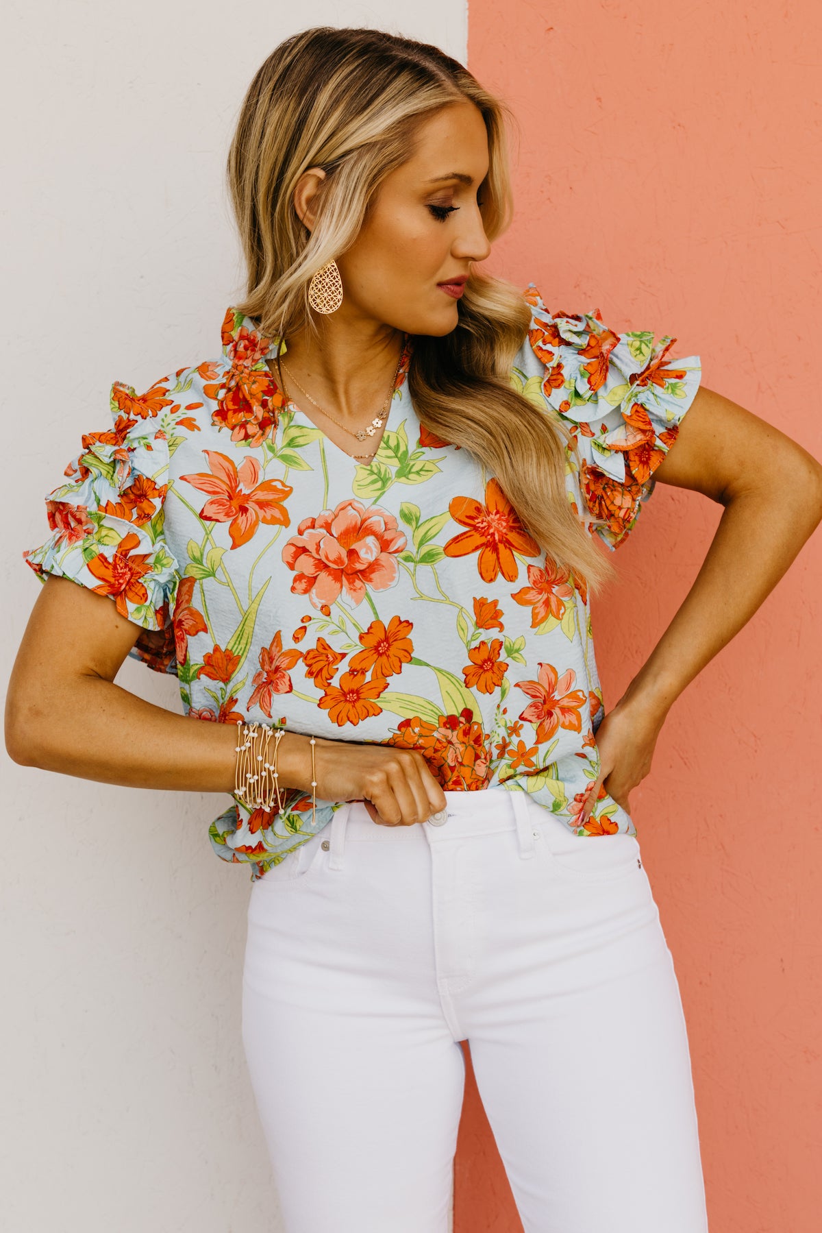 The Gerardo Floral Textured Top