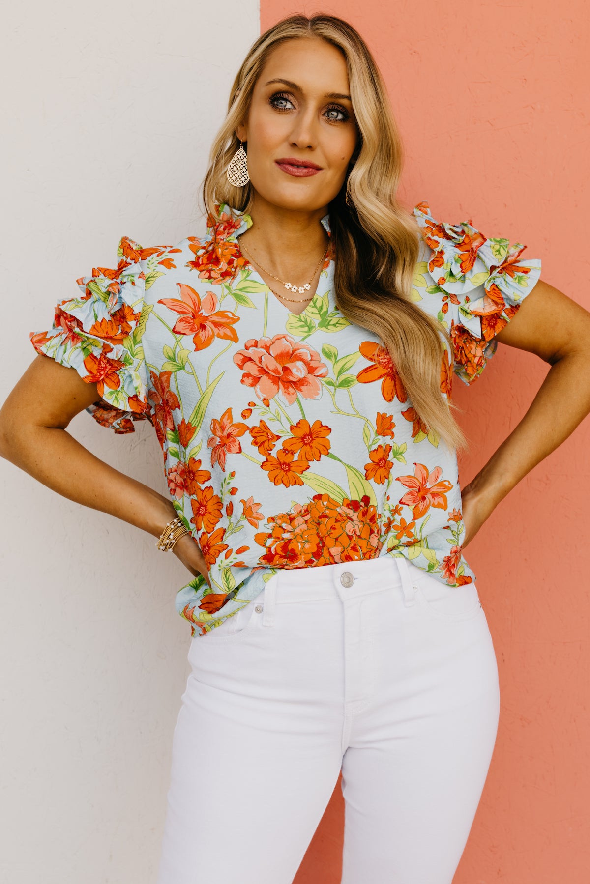 The Gerardo Floral Textured Top