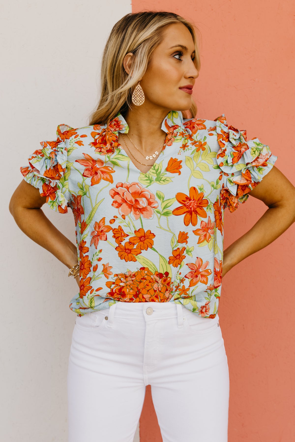 The Gerardo Floral Textured Top