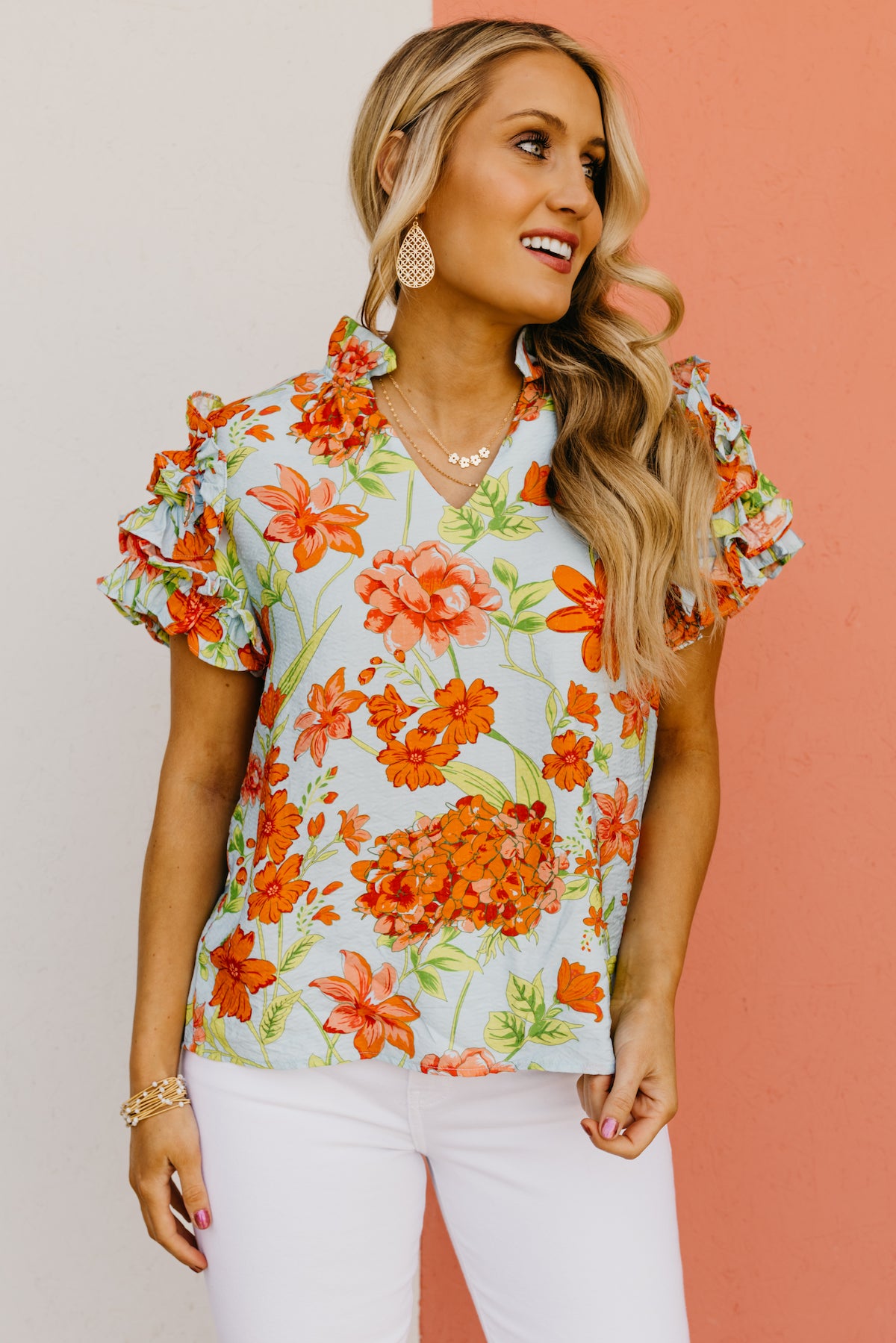 The Gerardo Floral Textured Top