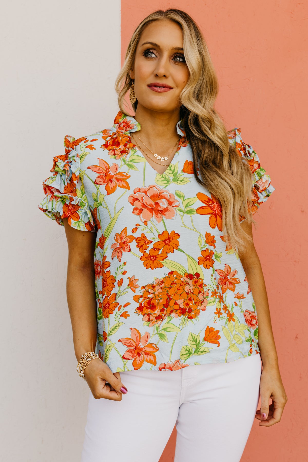 The Gerardo Floral Textured Top