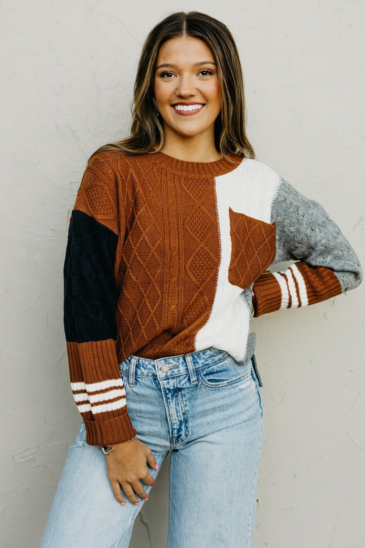 The Laylah Color Block Sweater