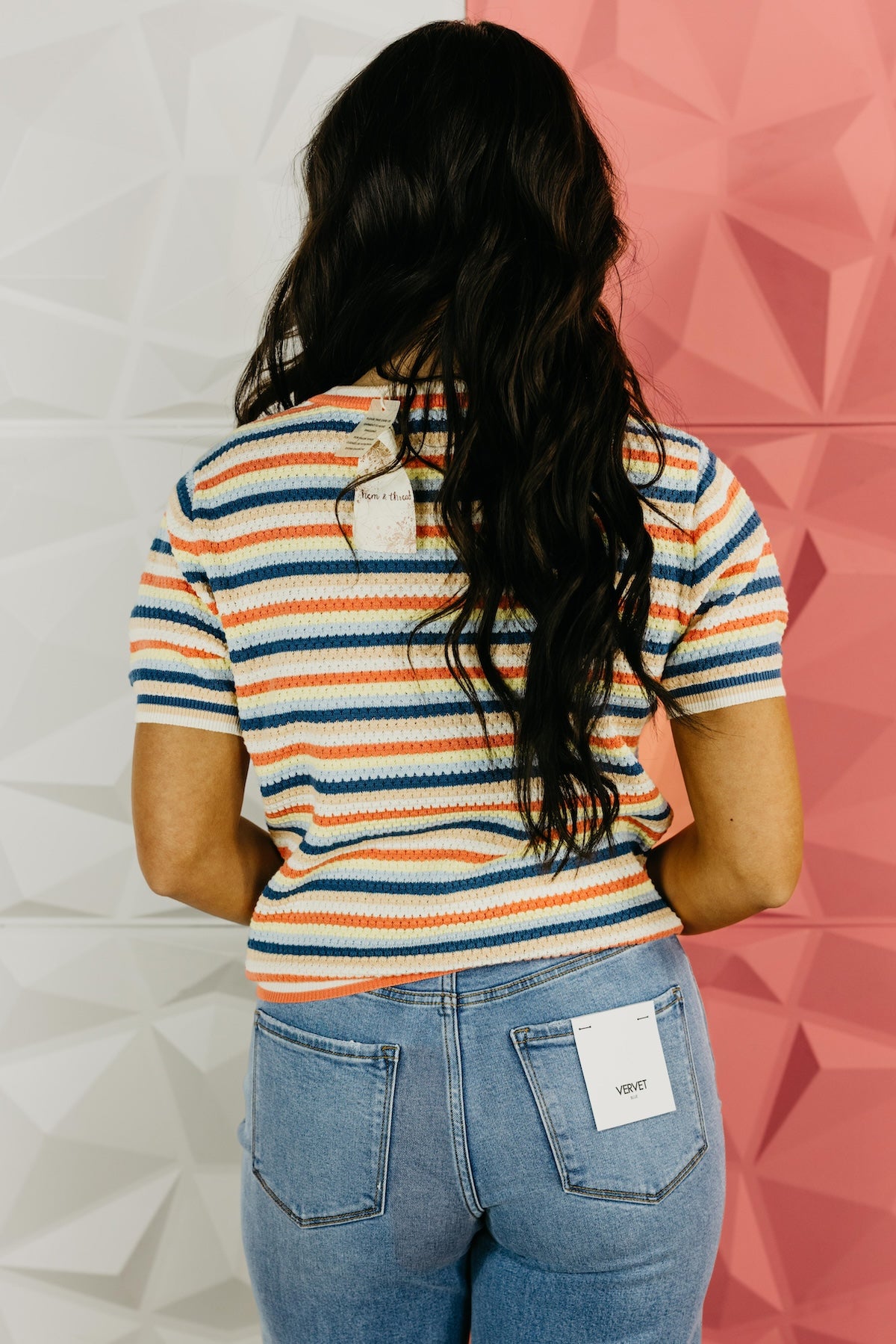 The Alexa Pointelle Sweater Top