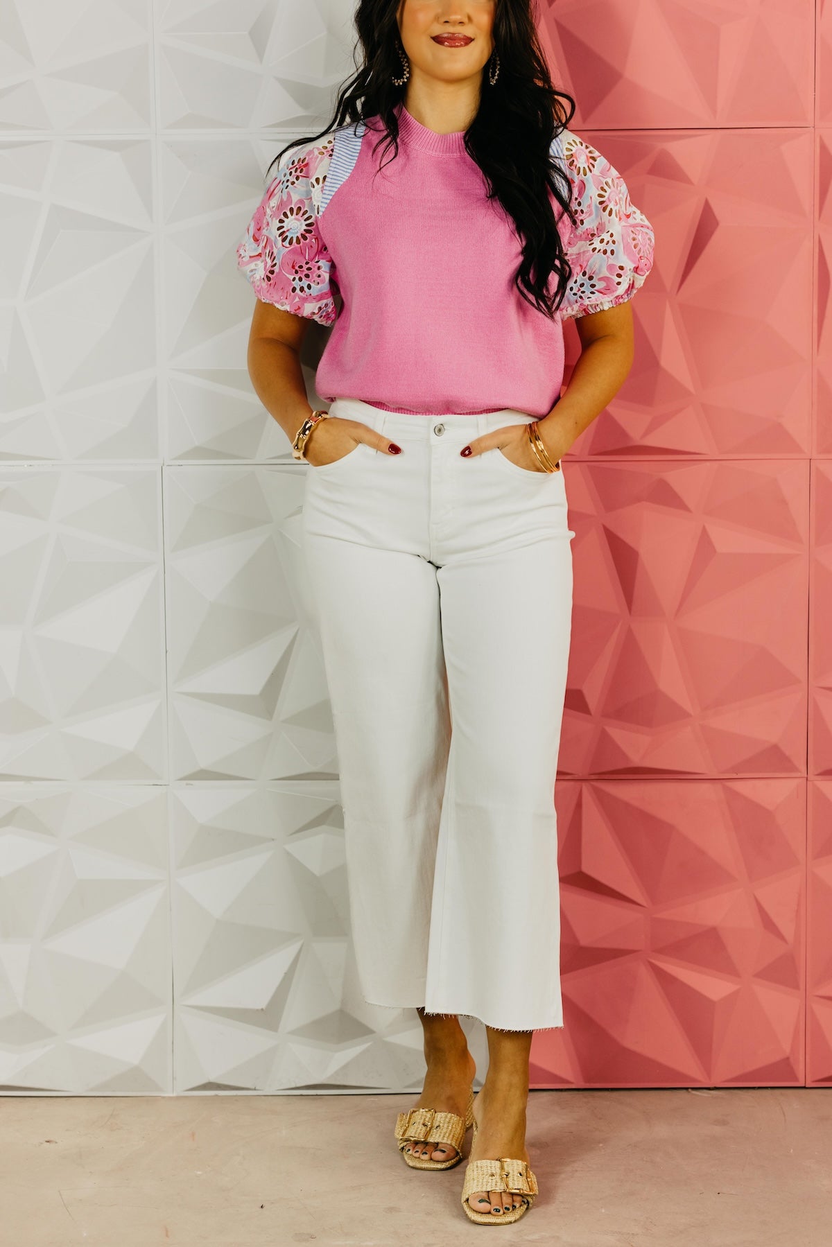 Vervet Denim | High Rise Crop Wide Leg Jeans