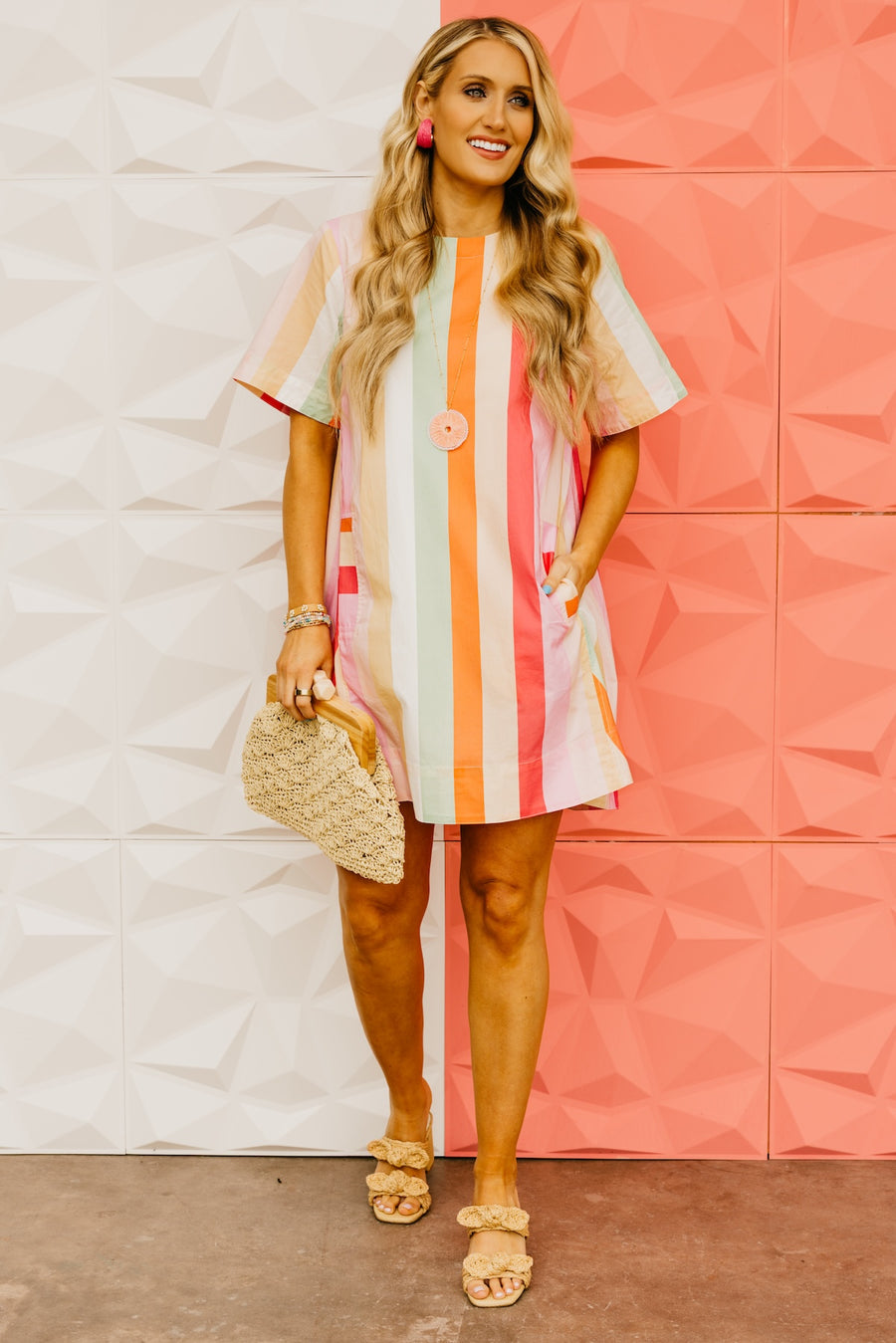 The Zariah Striped Mini Dress