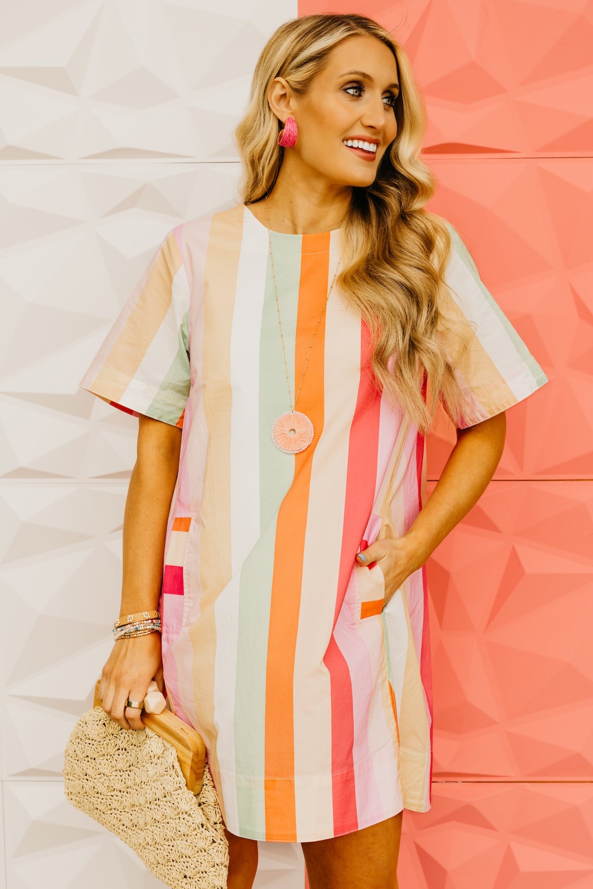 The Zariah Striped Mini Dress