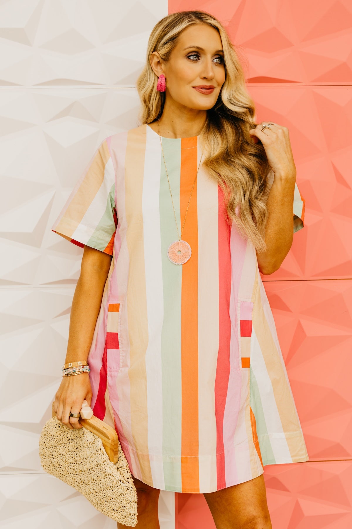 The Zariah Striped Mini Dress