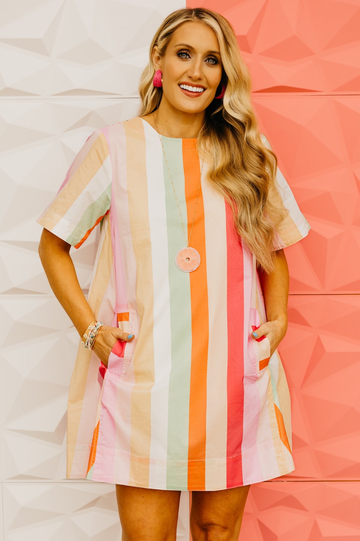 The Zariah Striped Mini Dress