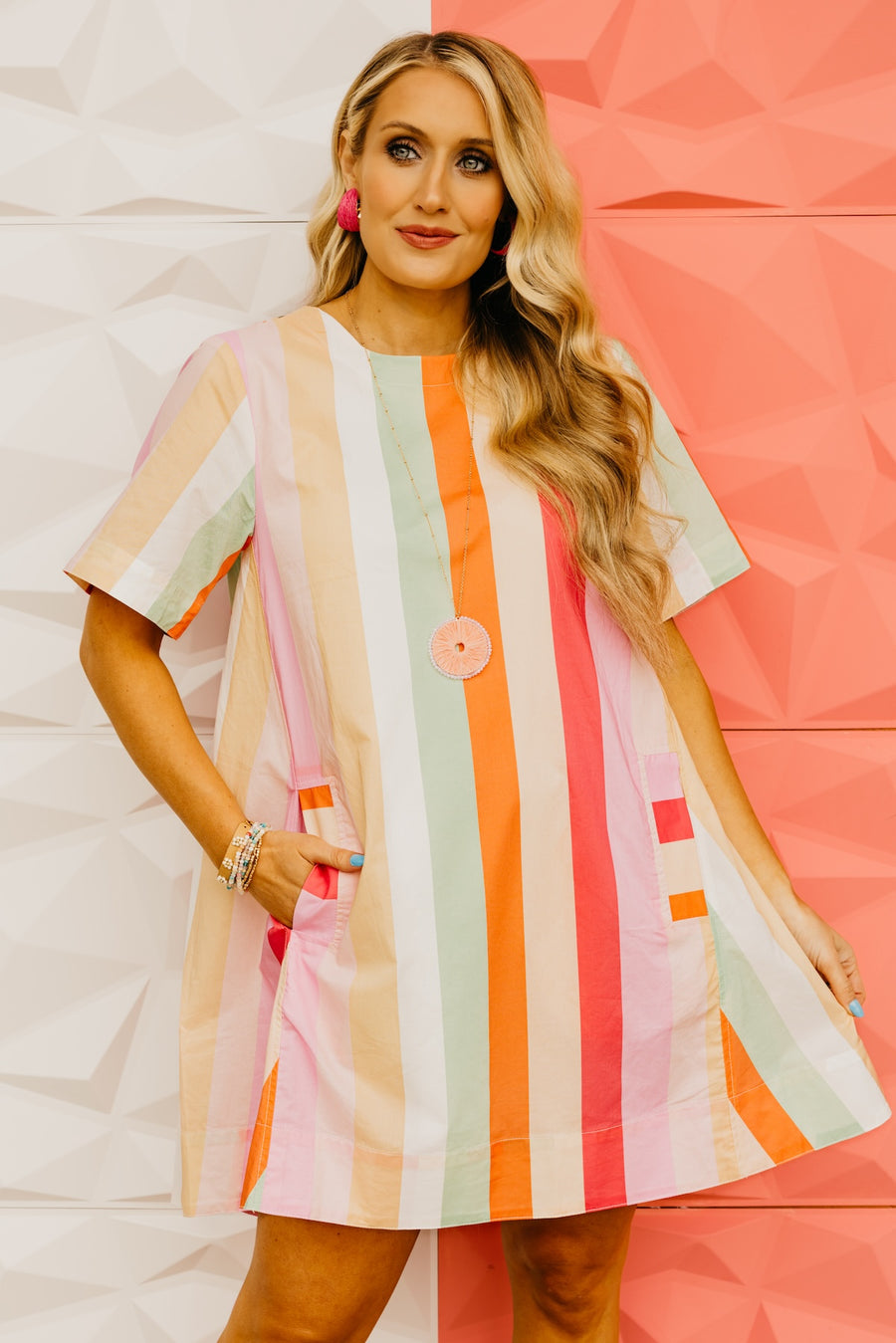The Zariah Striped Mini Dress