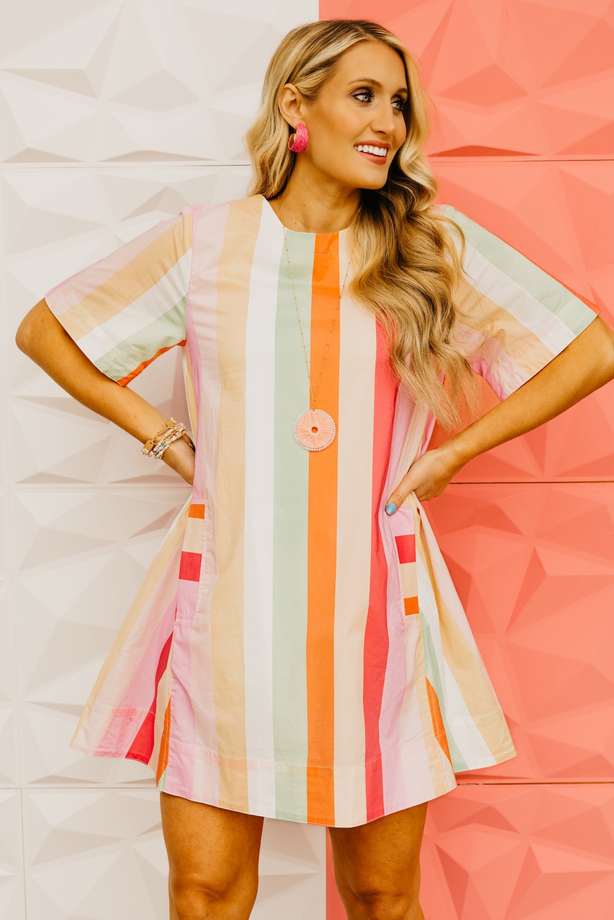The Zariah Striped Mini Dress