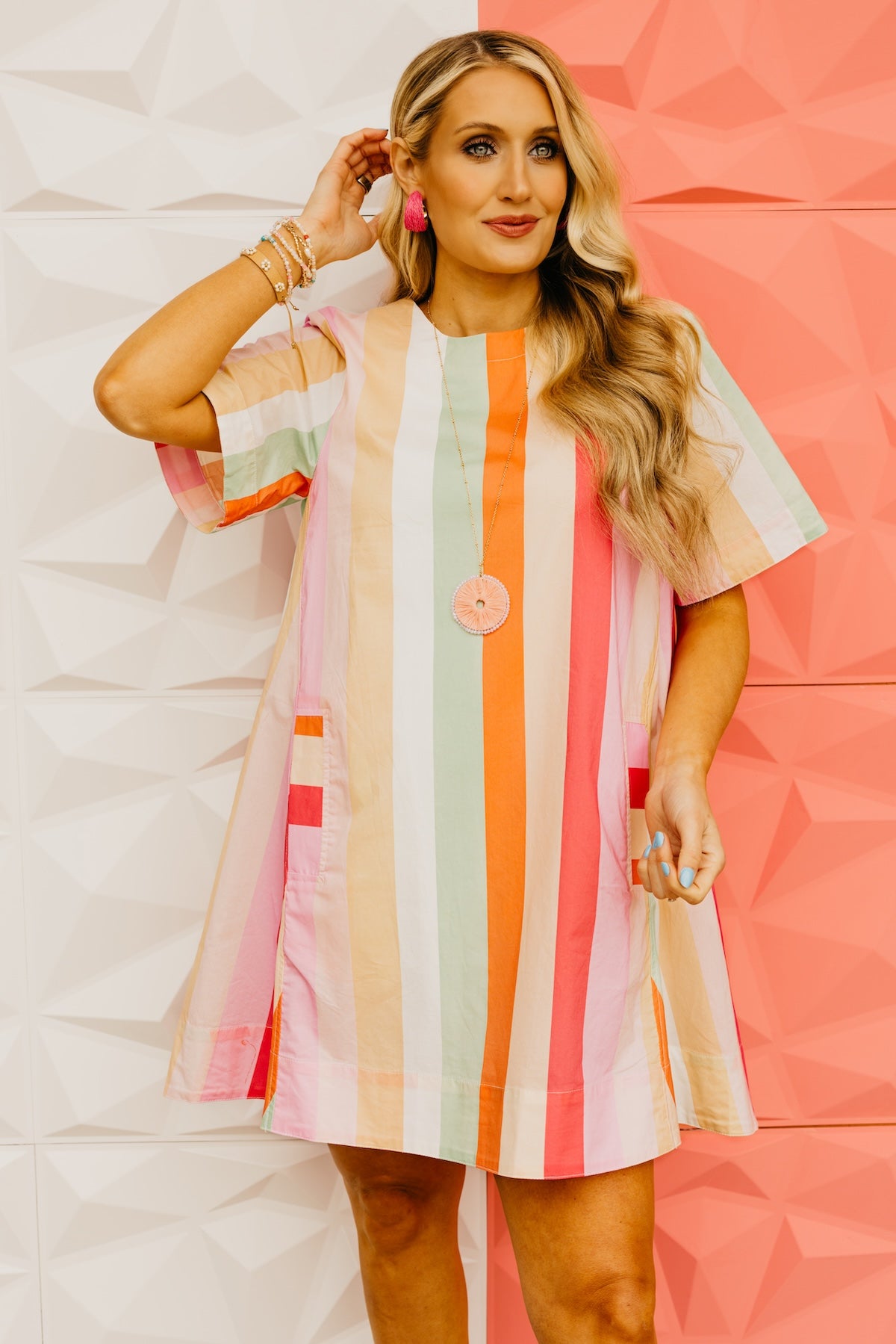 The Zariah Striped Mini Dress
