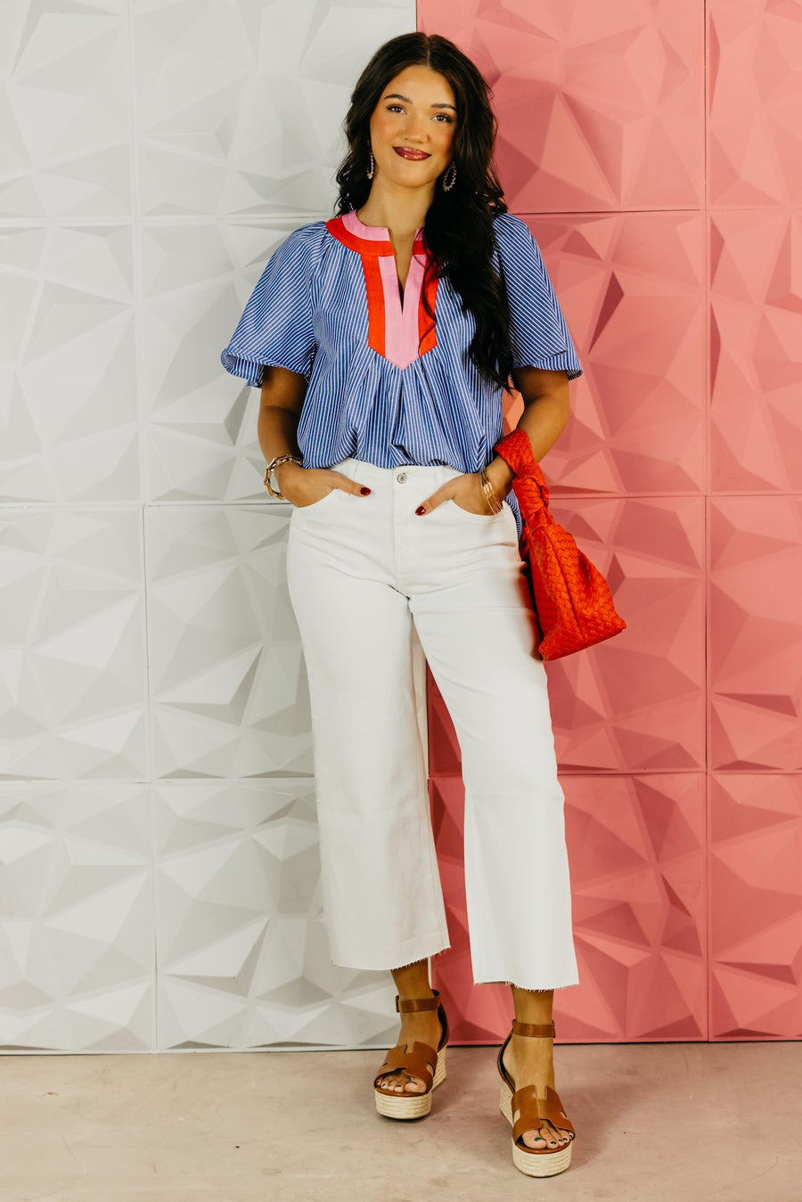 The Mila Striped Contrast Top