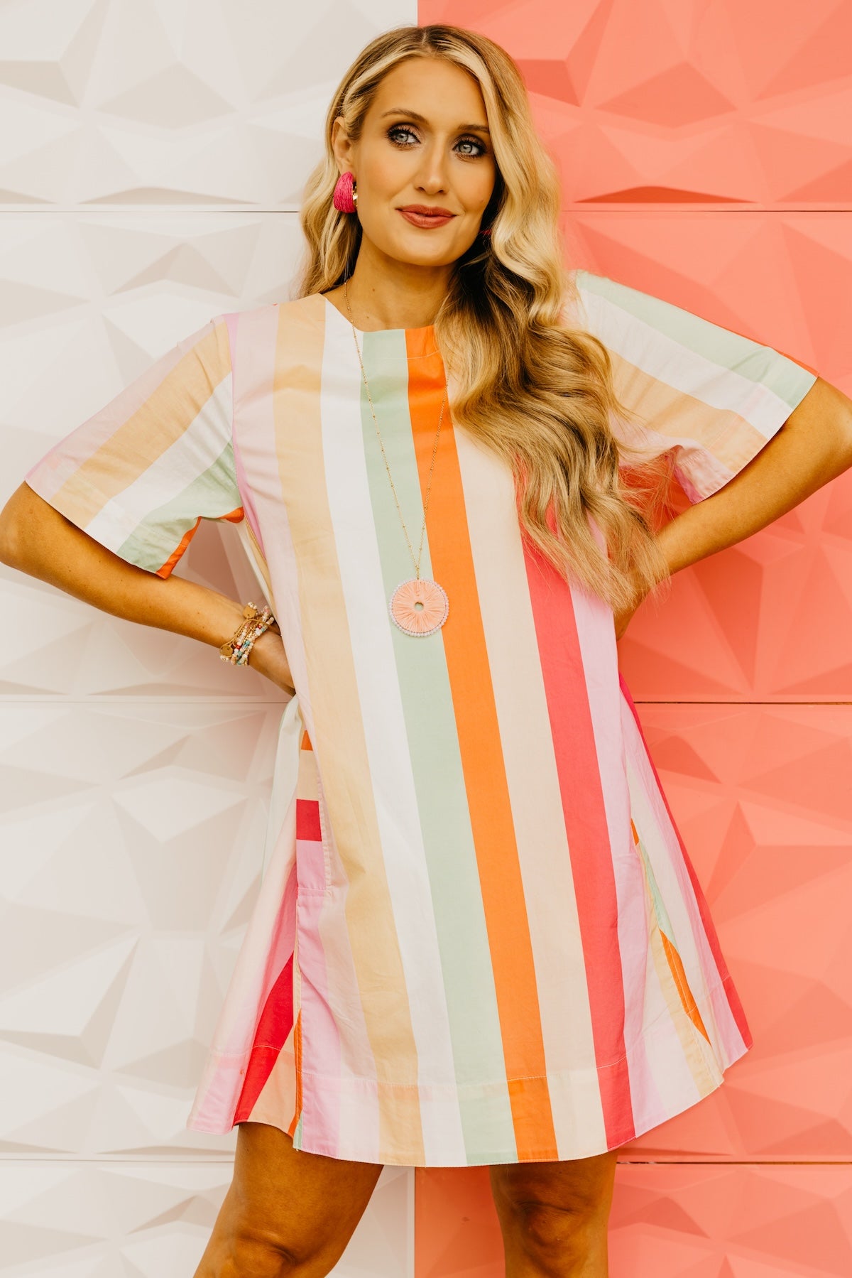 The Zariah Striped Mini Dress