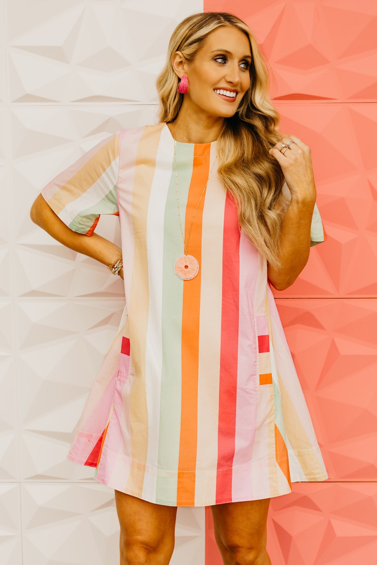 The Zariah Striped Mini Dress