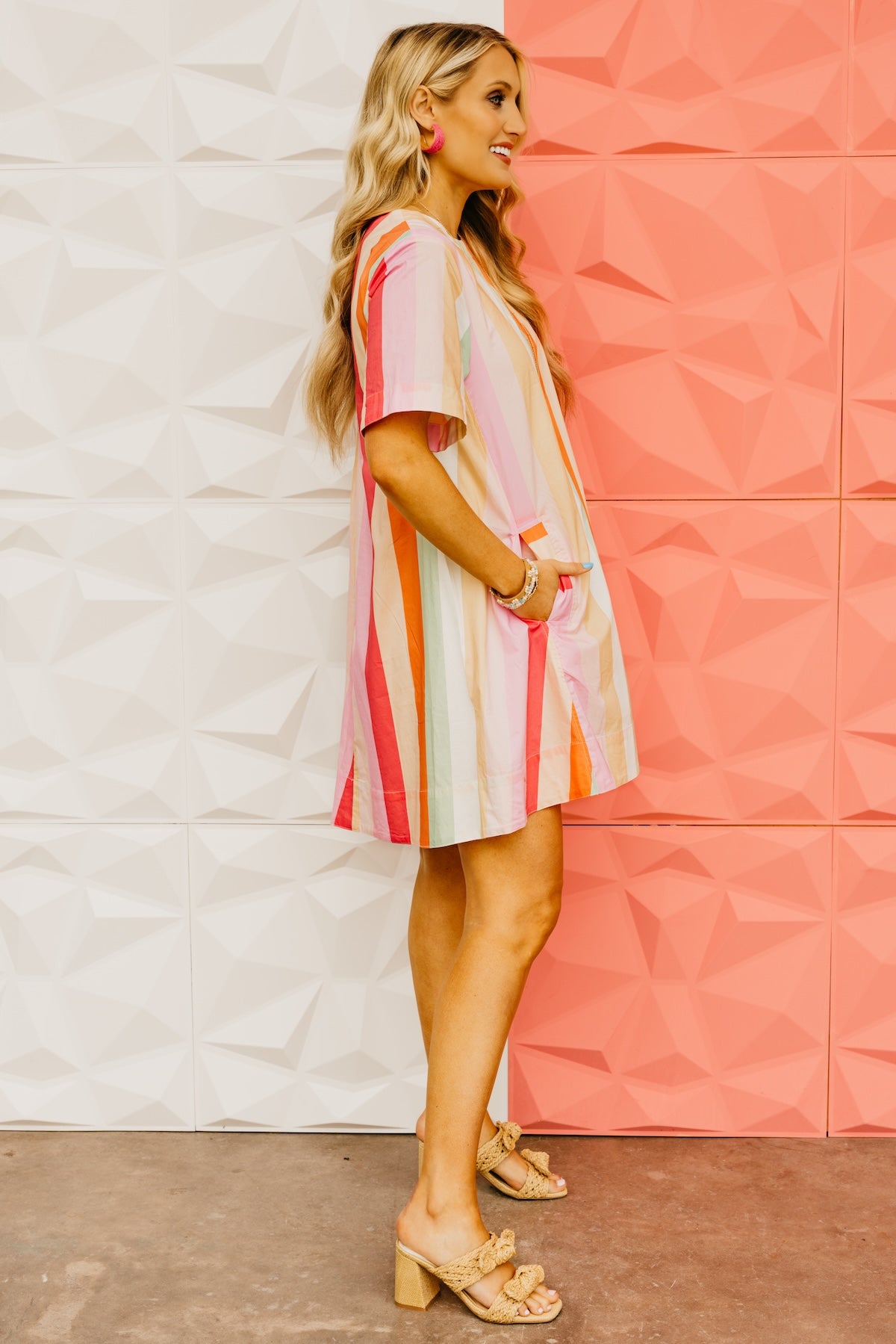 The Zariah Striped Mini Dress
