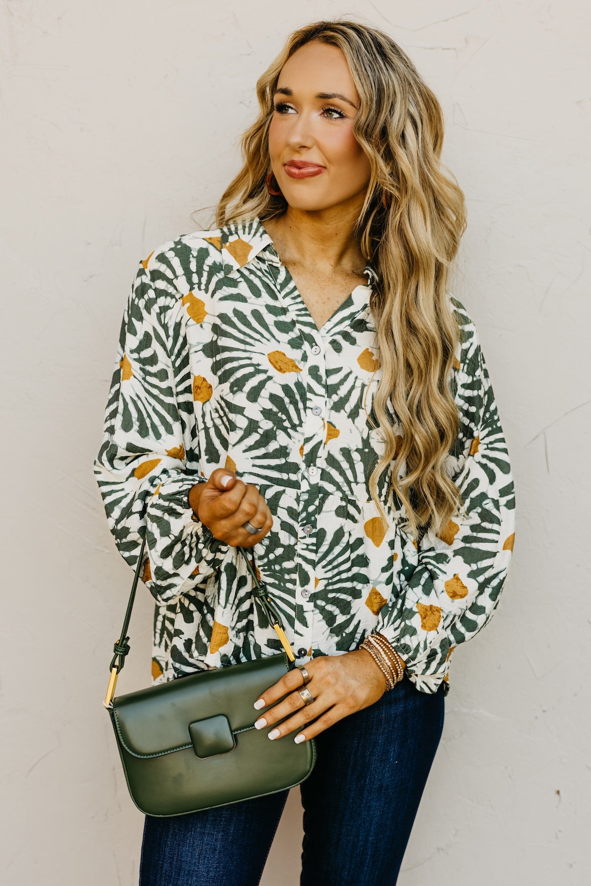 The Patricia Printed Button Front Shirt