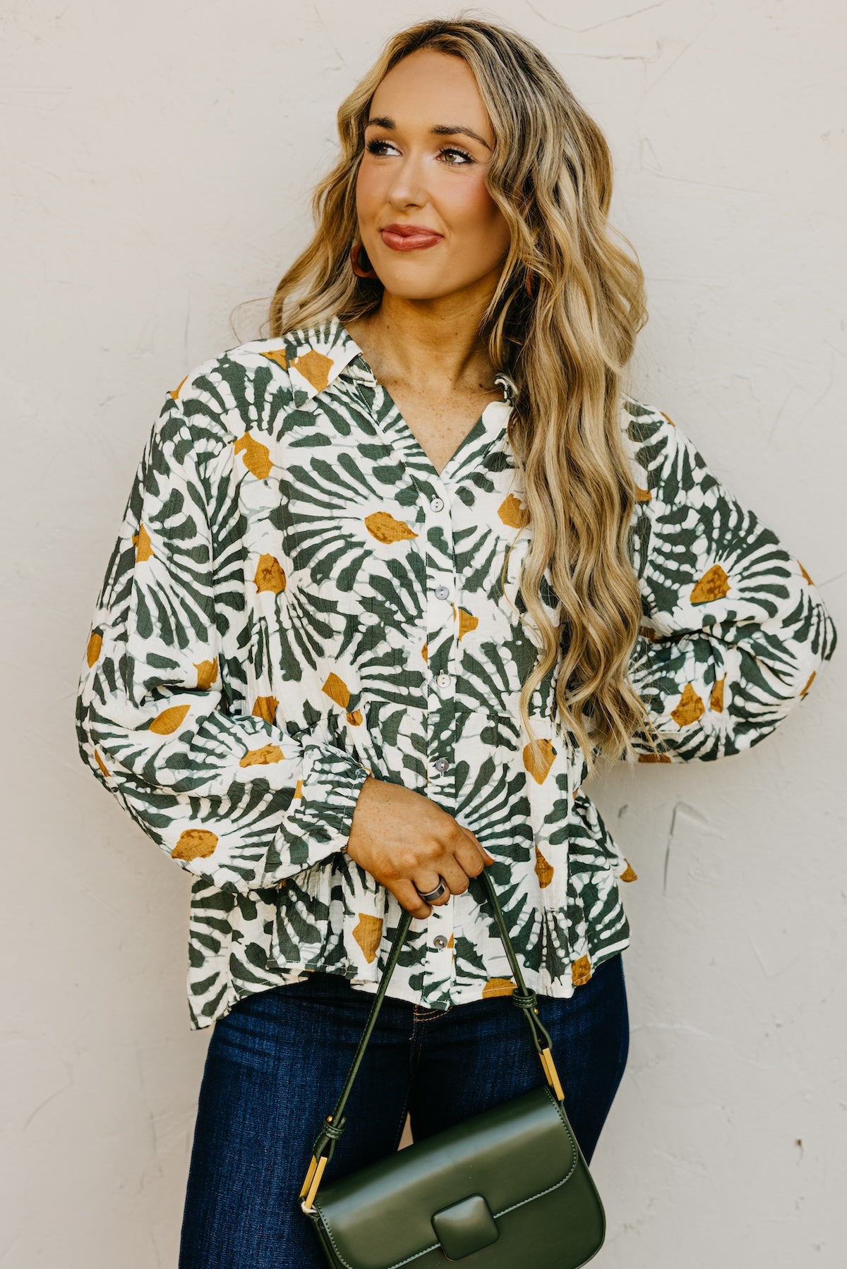 The Patricia Printed Button Front Shirt