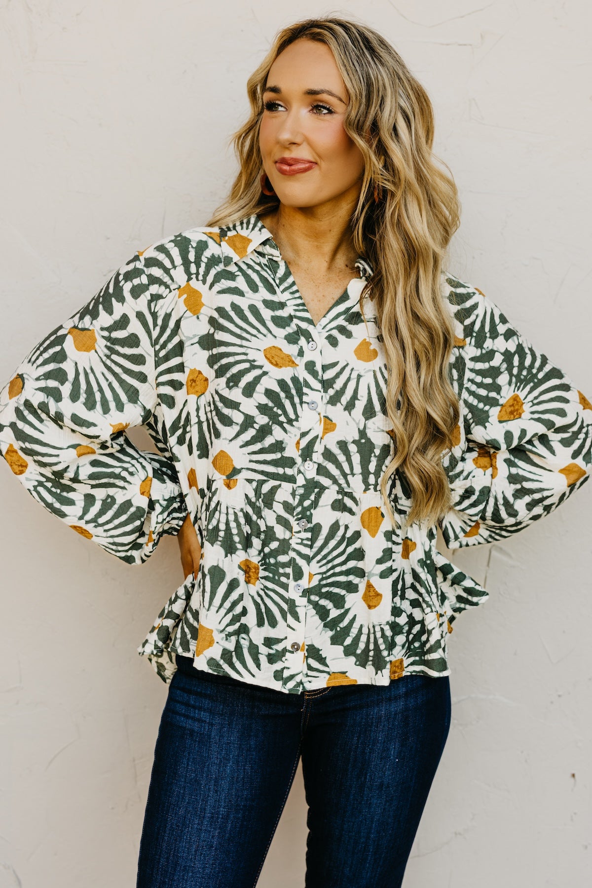 The Patricia Printed Button Front Shirt