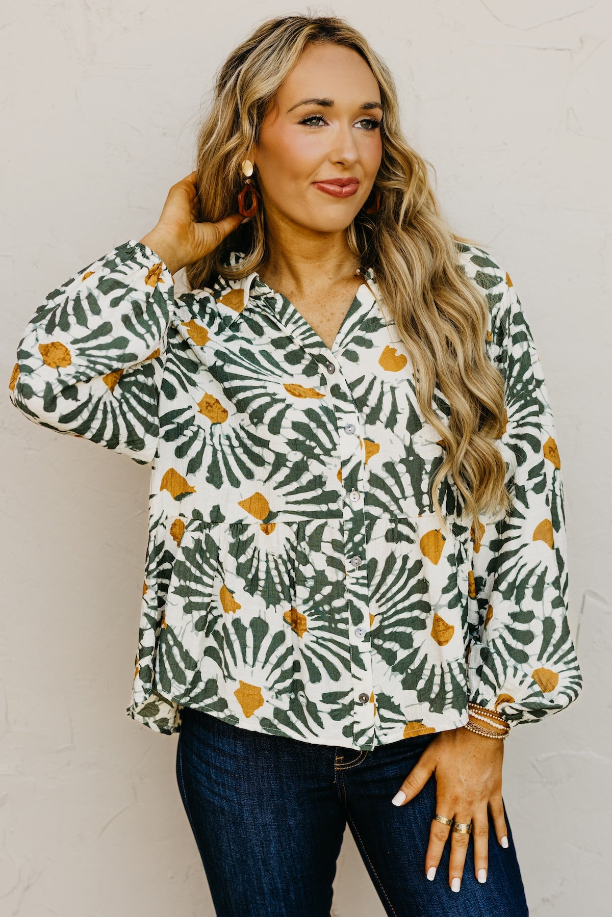 The Patricia Printed Button Front Shirt