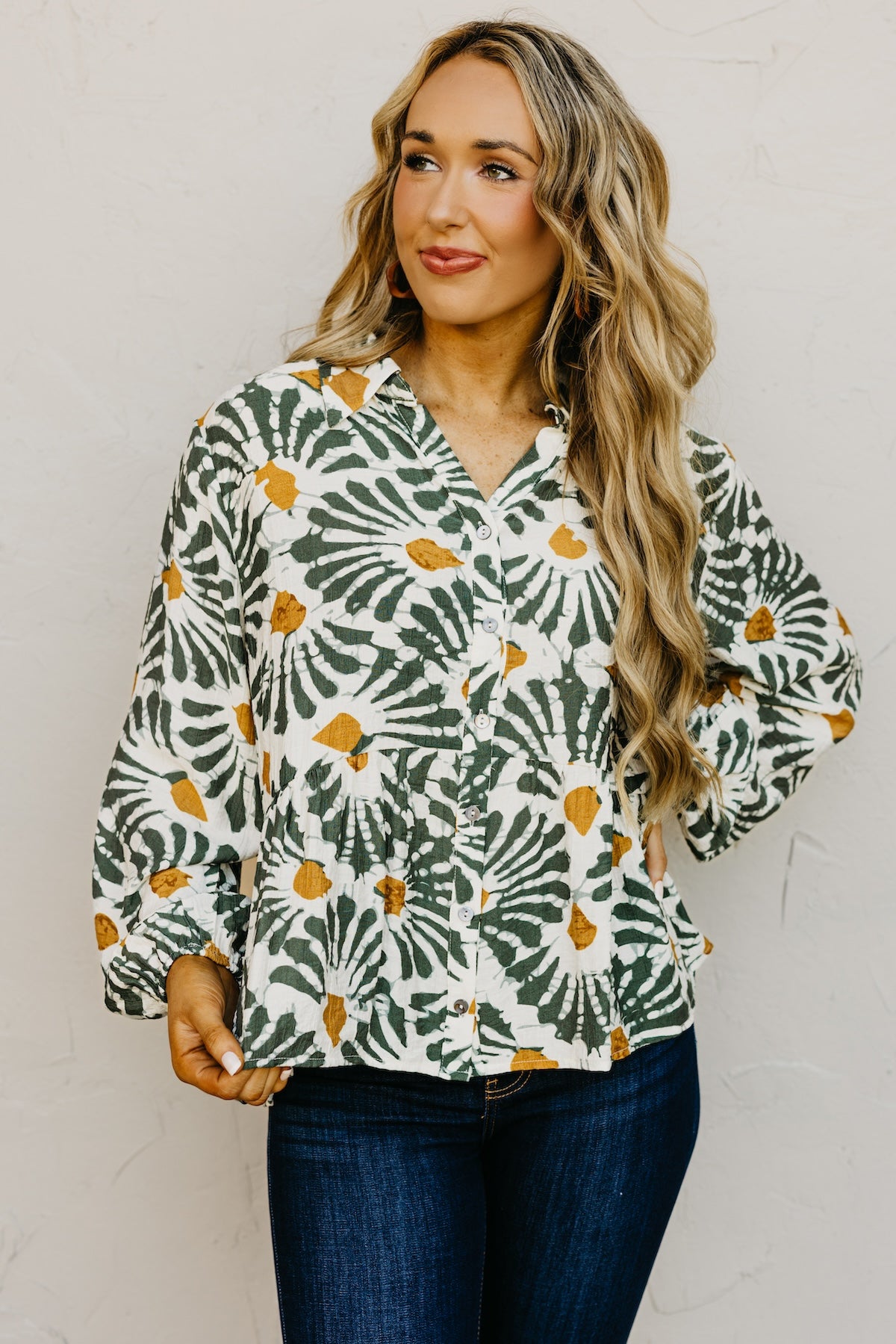 The Patricia Printed Button Front Shirt