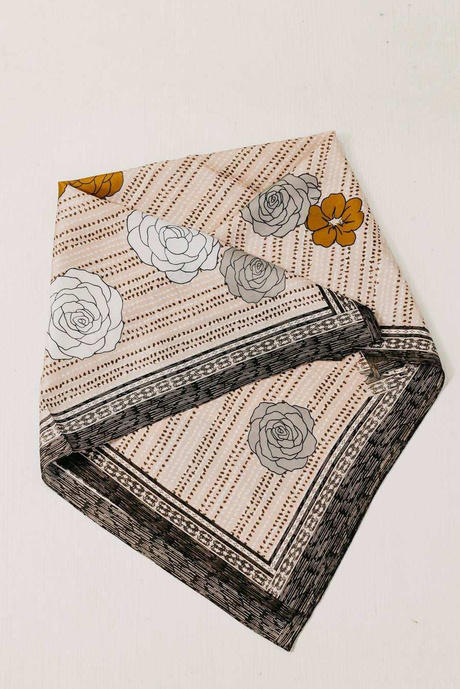 The Modern Rose Print Bandana Scarf