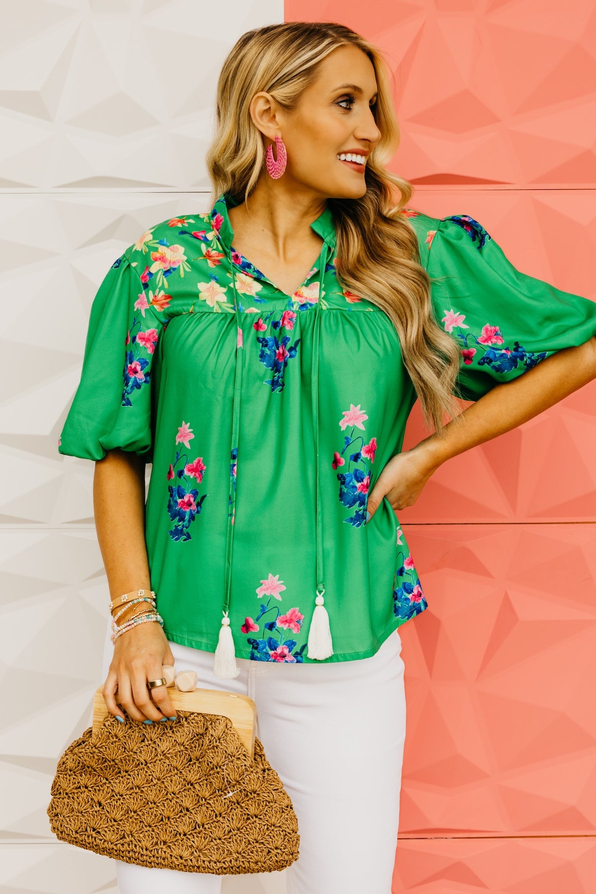 The Hugo Floral Tie Blouse