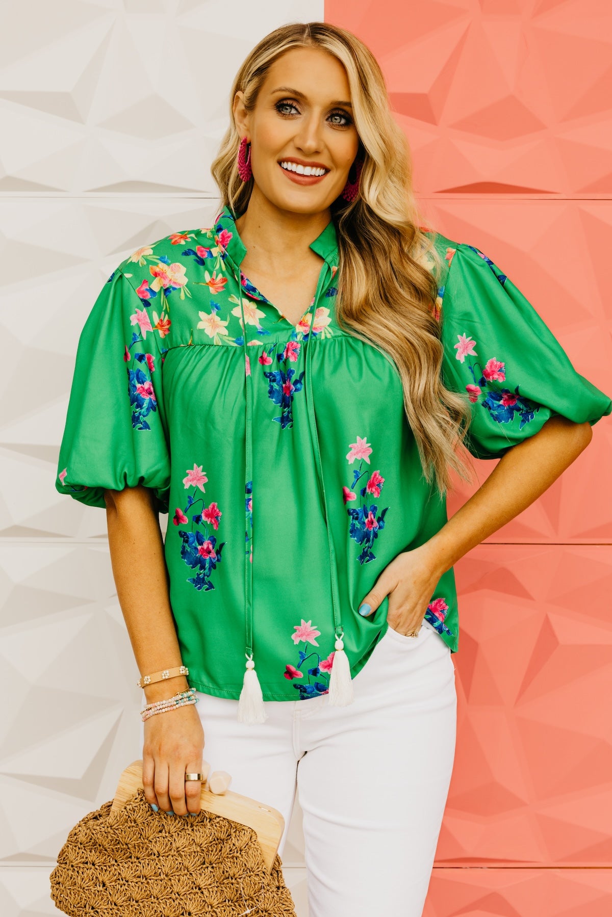 The Hugo Floral Tie Blouse