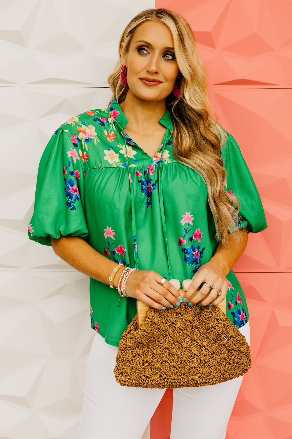 The Hugo Floral Tie Blouse