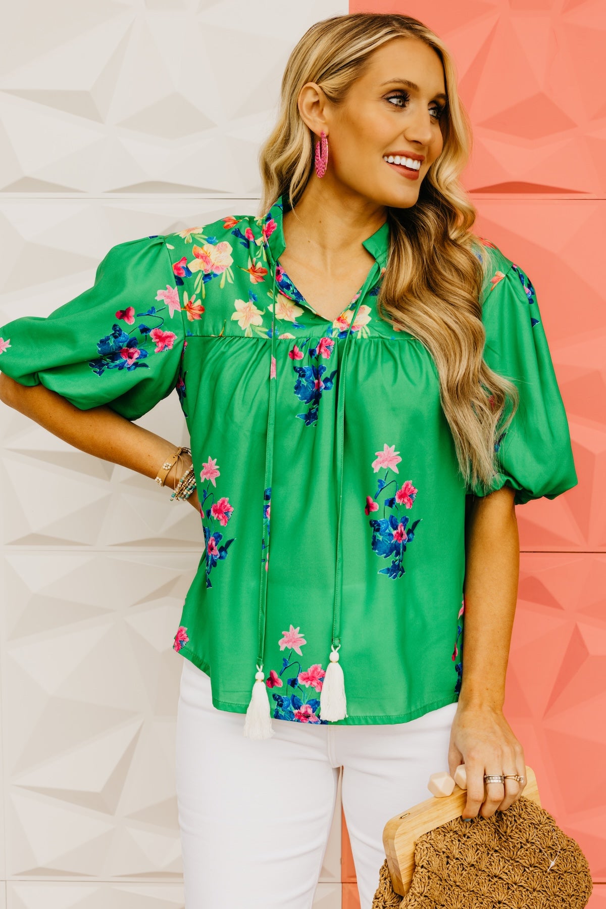 The Hugo Floral Tie Blouse
