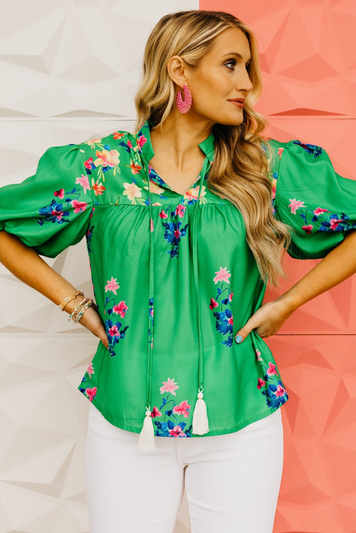 The Hugo Floral Tie Blouse