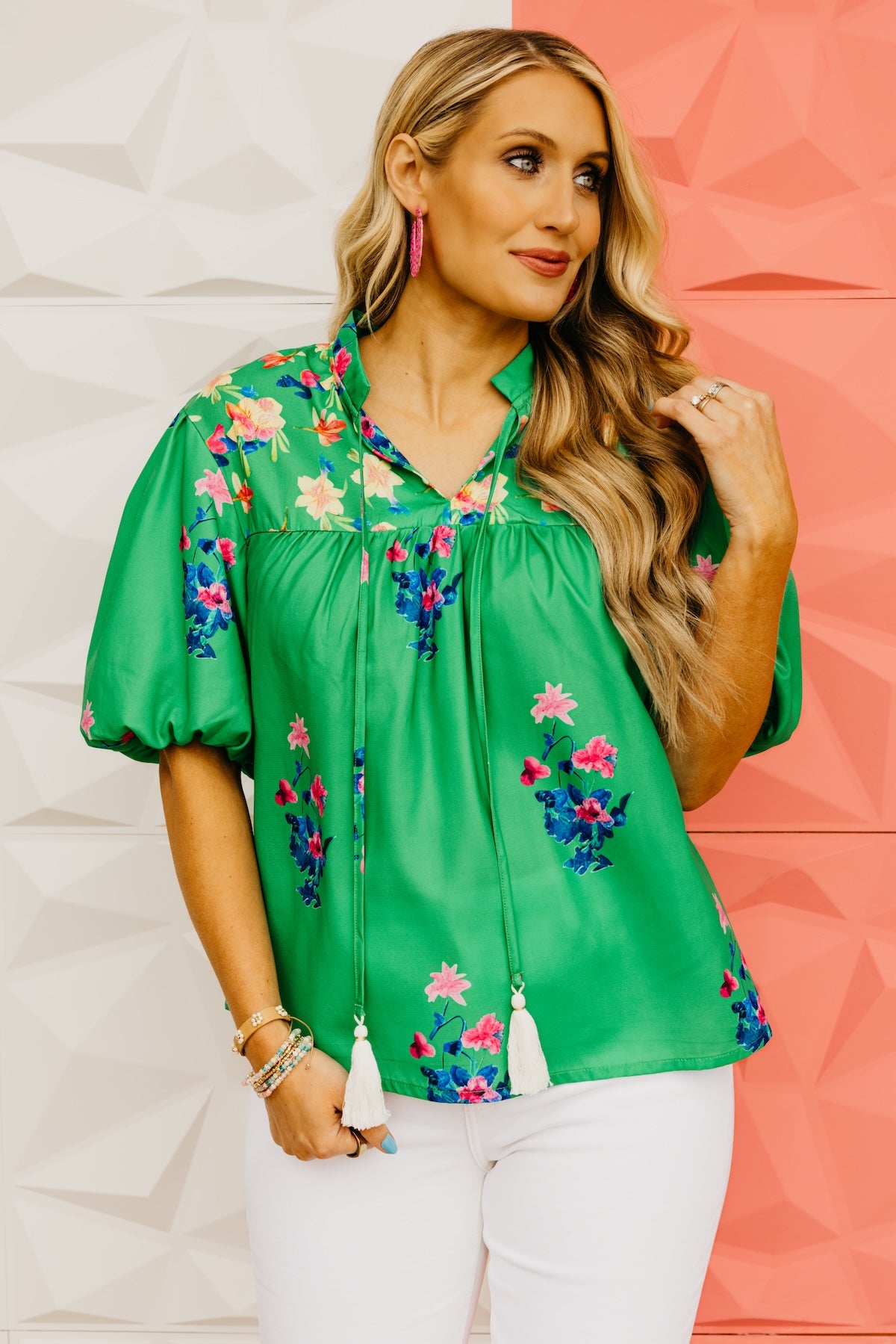The Hugo Floral Tie Blouse