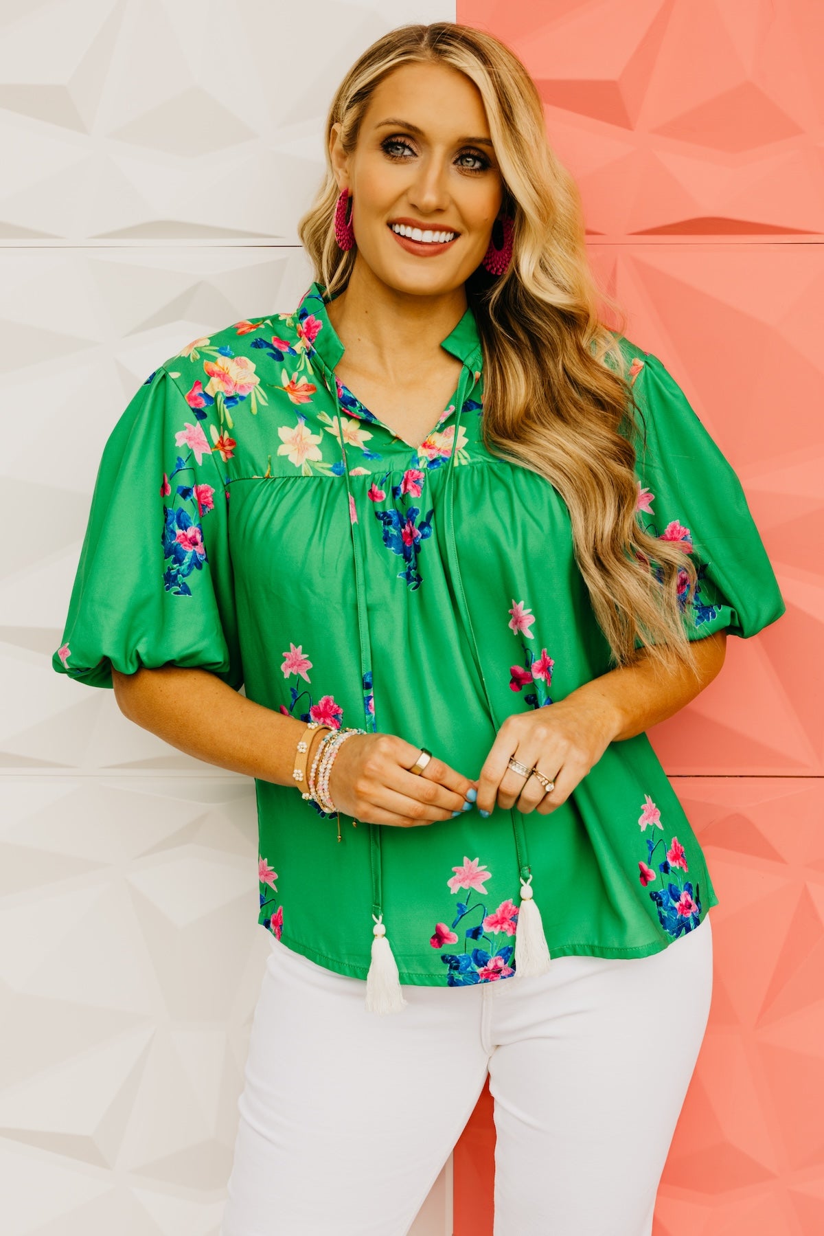 The Hugo Floral Tie Blouse
