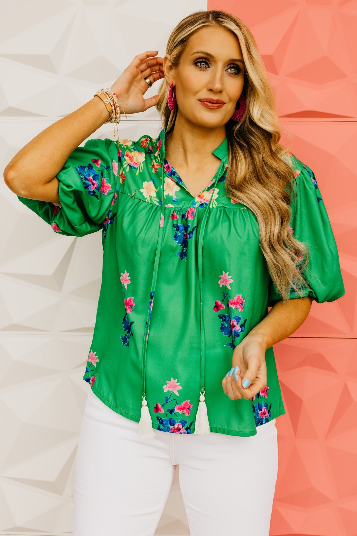 The Hugo Floral Tie Blouse