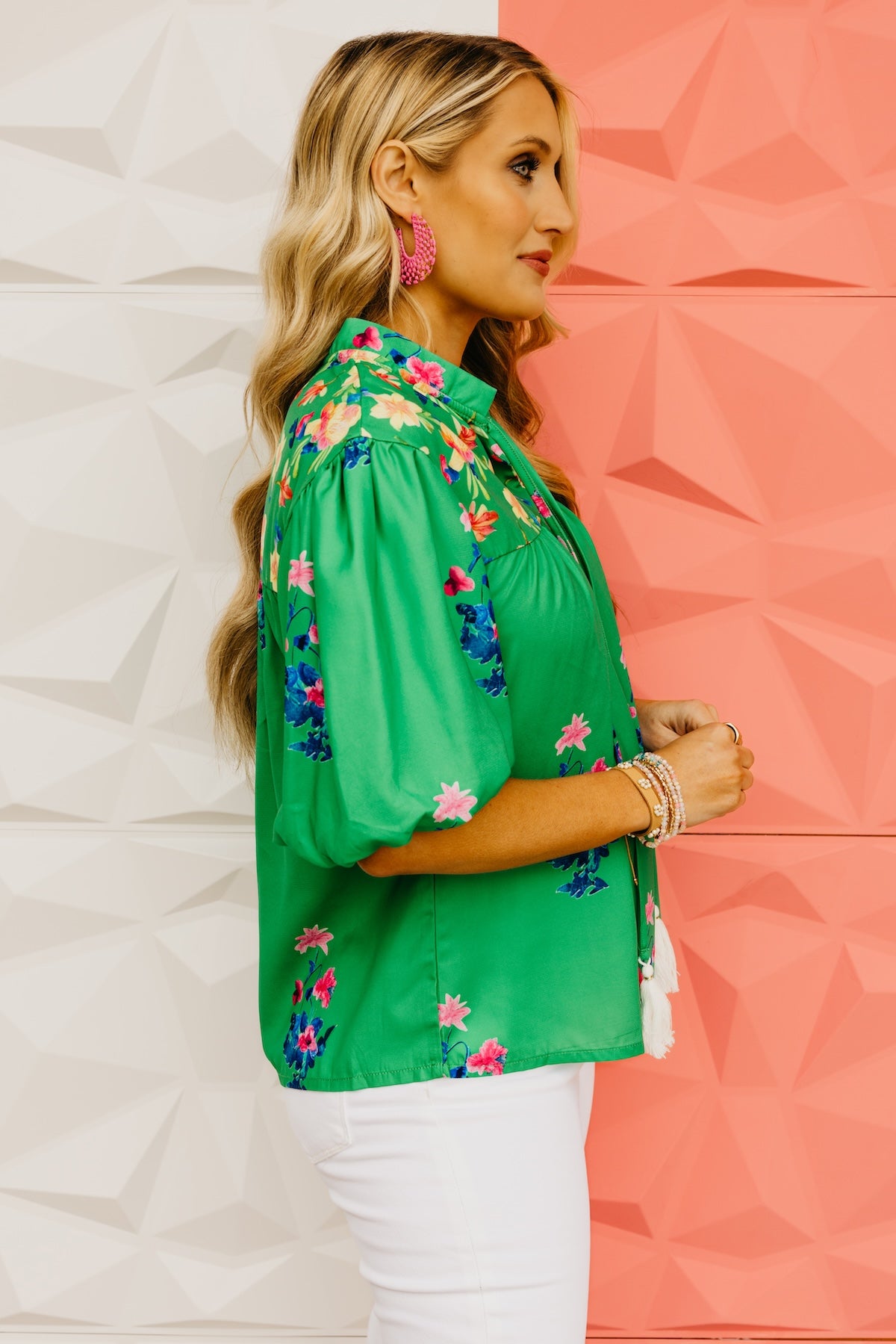 The Hugo Floral Tie Blouse