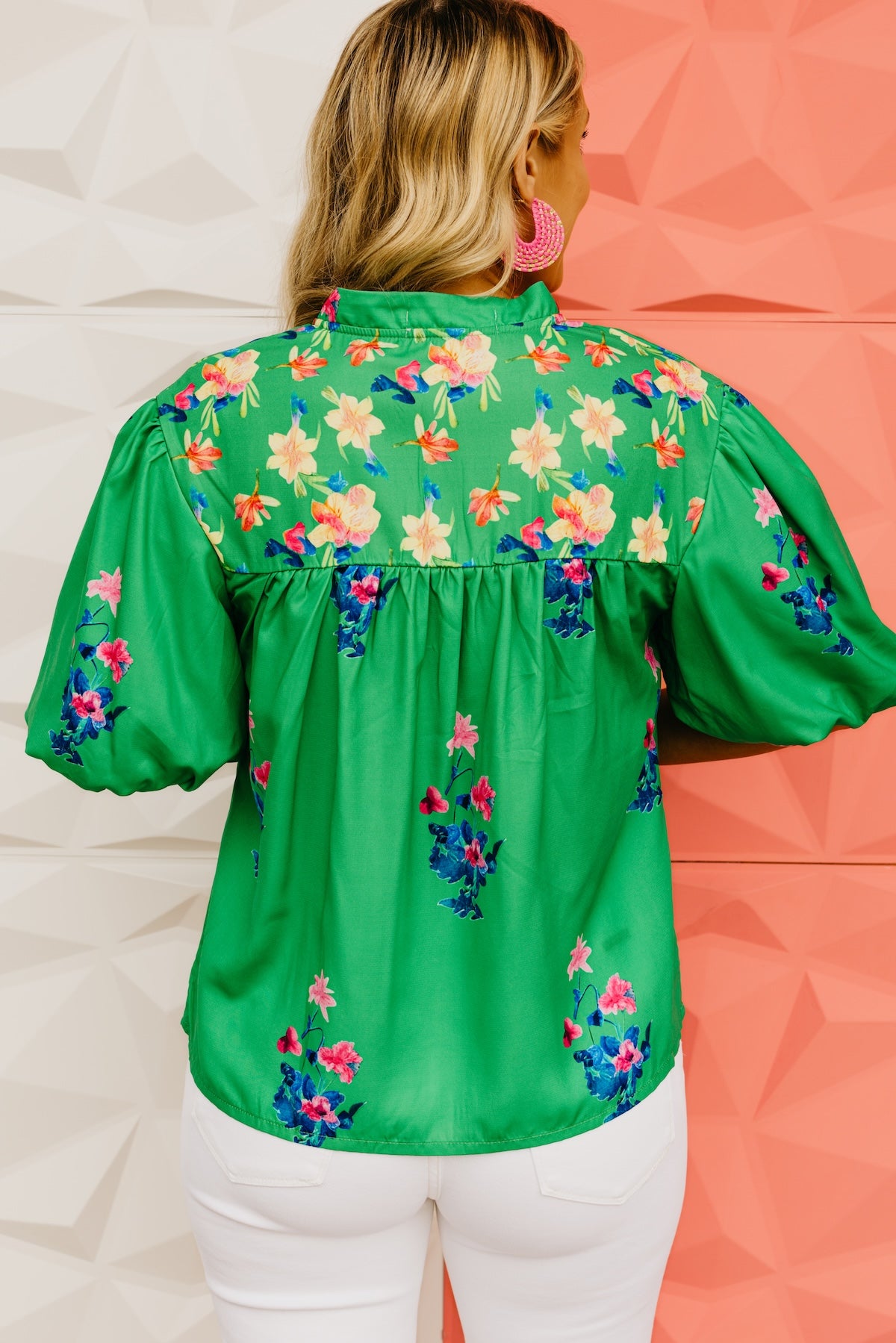 The Hugo Floral Tie Blouse