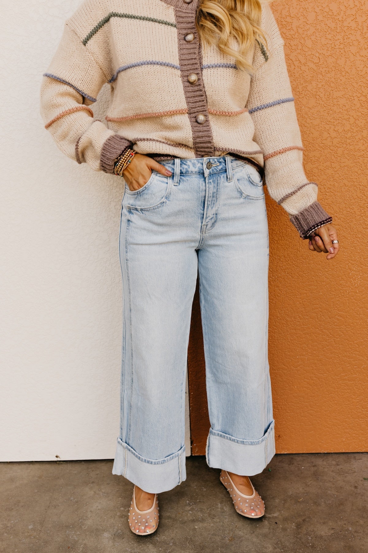 Vervet Denim | The Abbie High Rise Seam Cuff Denim