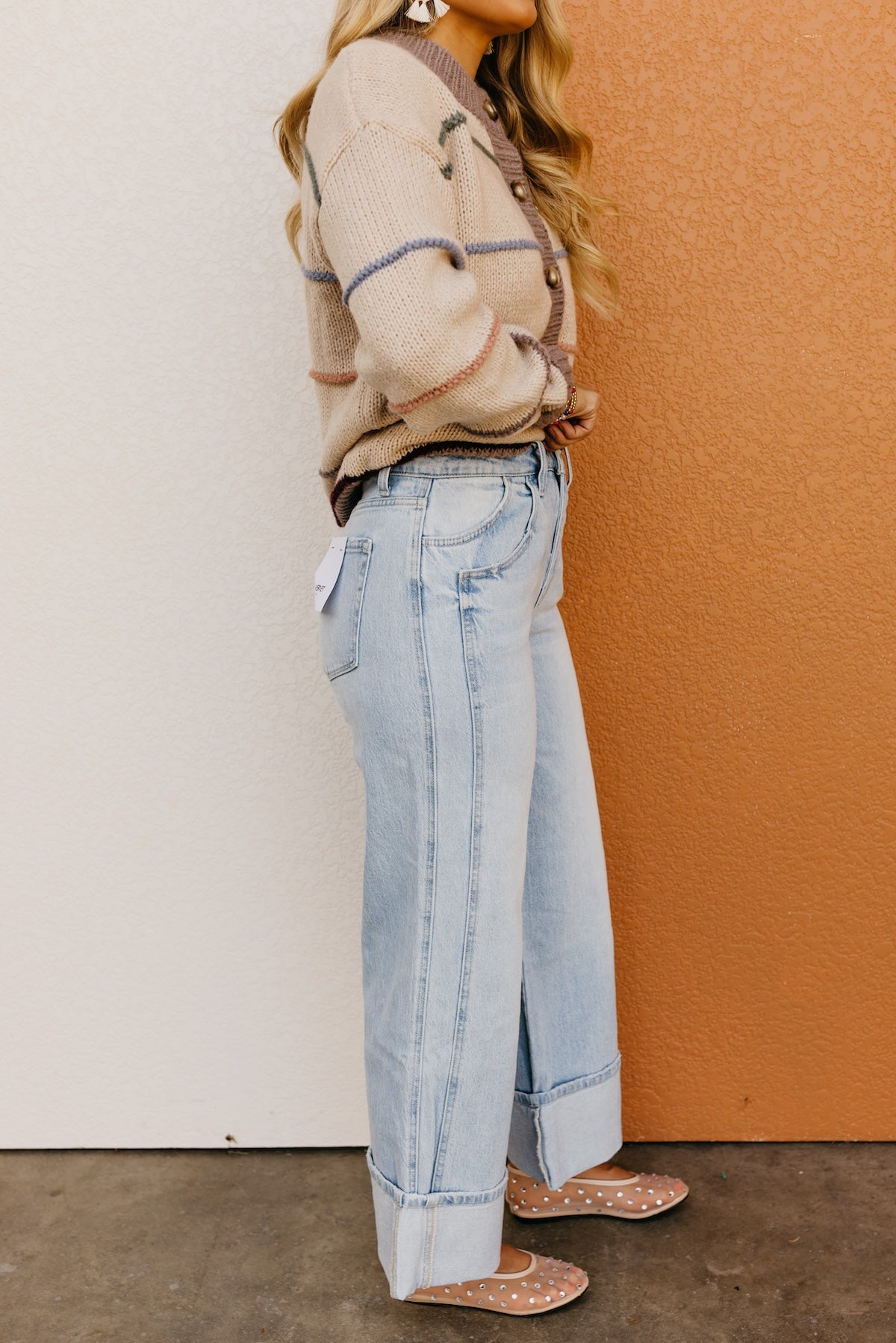 Vervet Denim | The Abbie High Rise Seam Cuff Denim