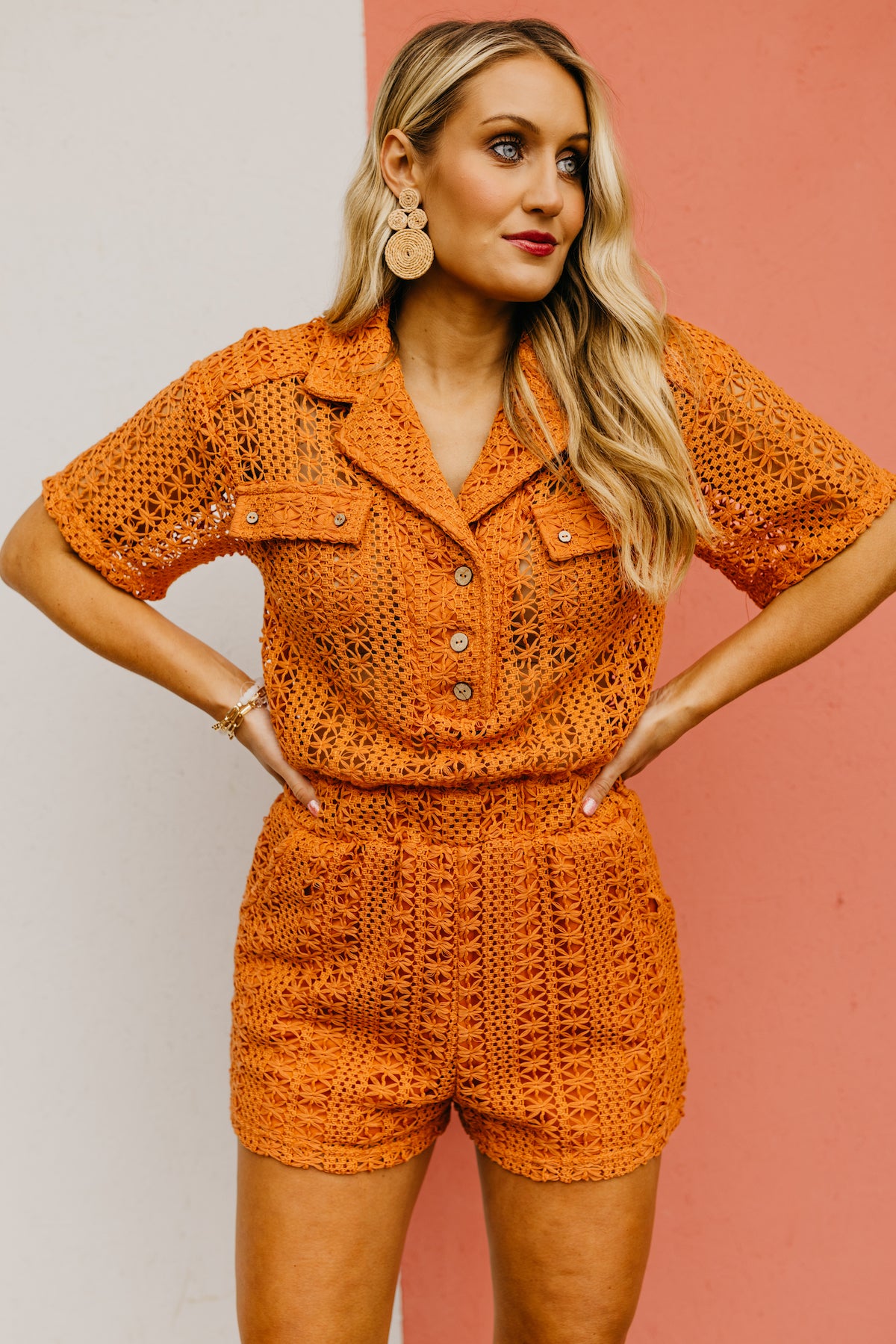 The Matias Eyelet Woven Romper
