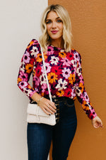 The Tori Floral Pleat Shoulder Blouse