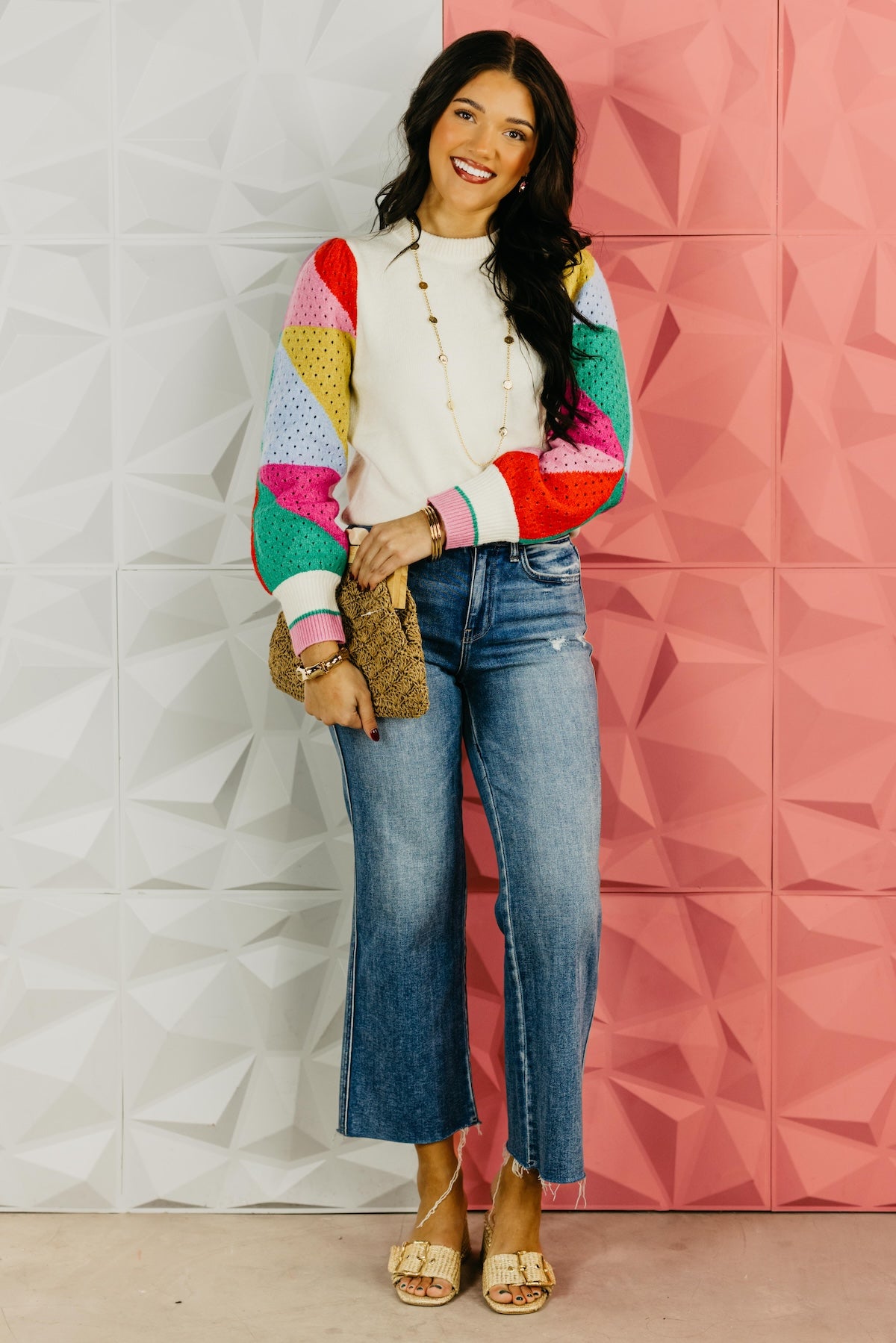 The Gabriel Color Block Sleeve Sweater